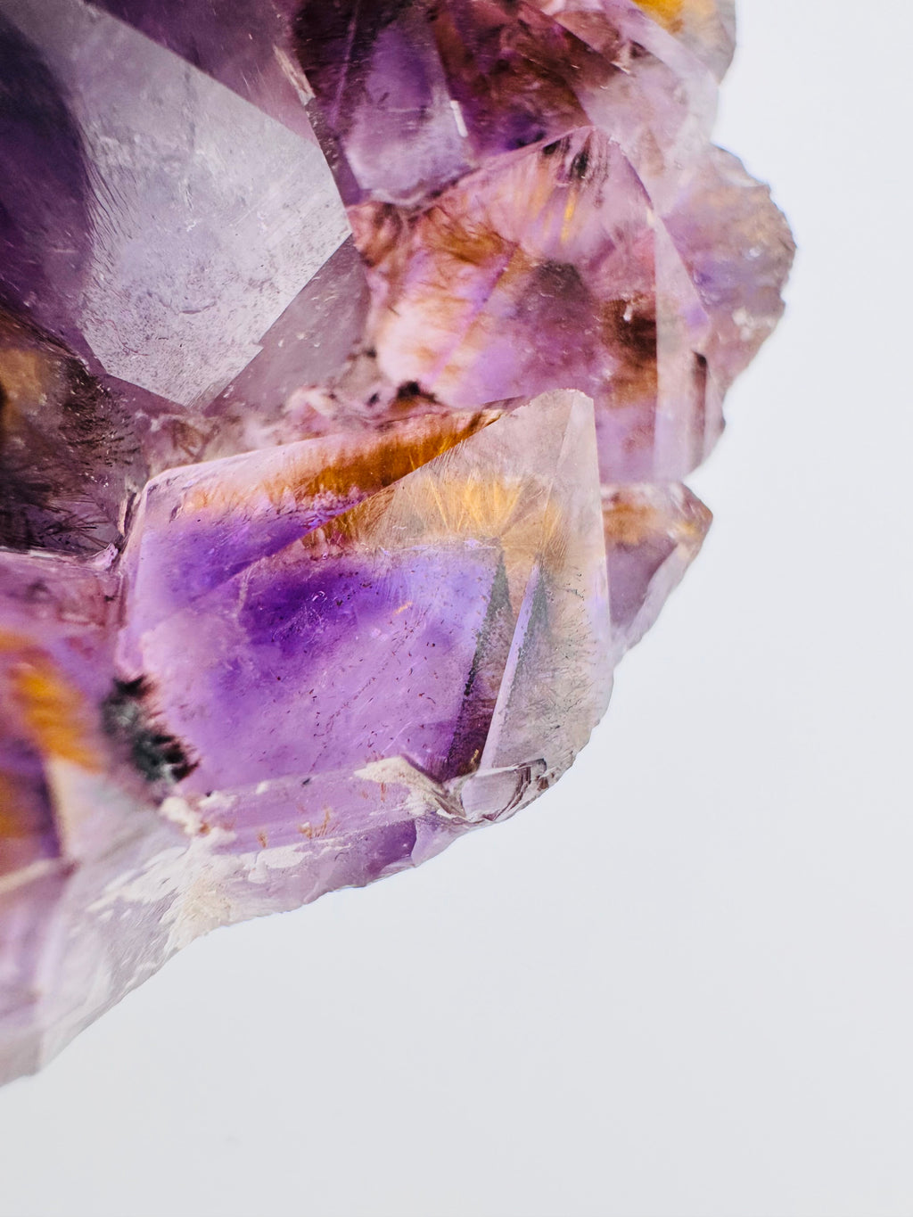 Golden Rutile Amethyst Sphere