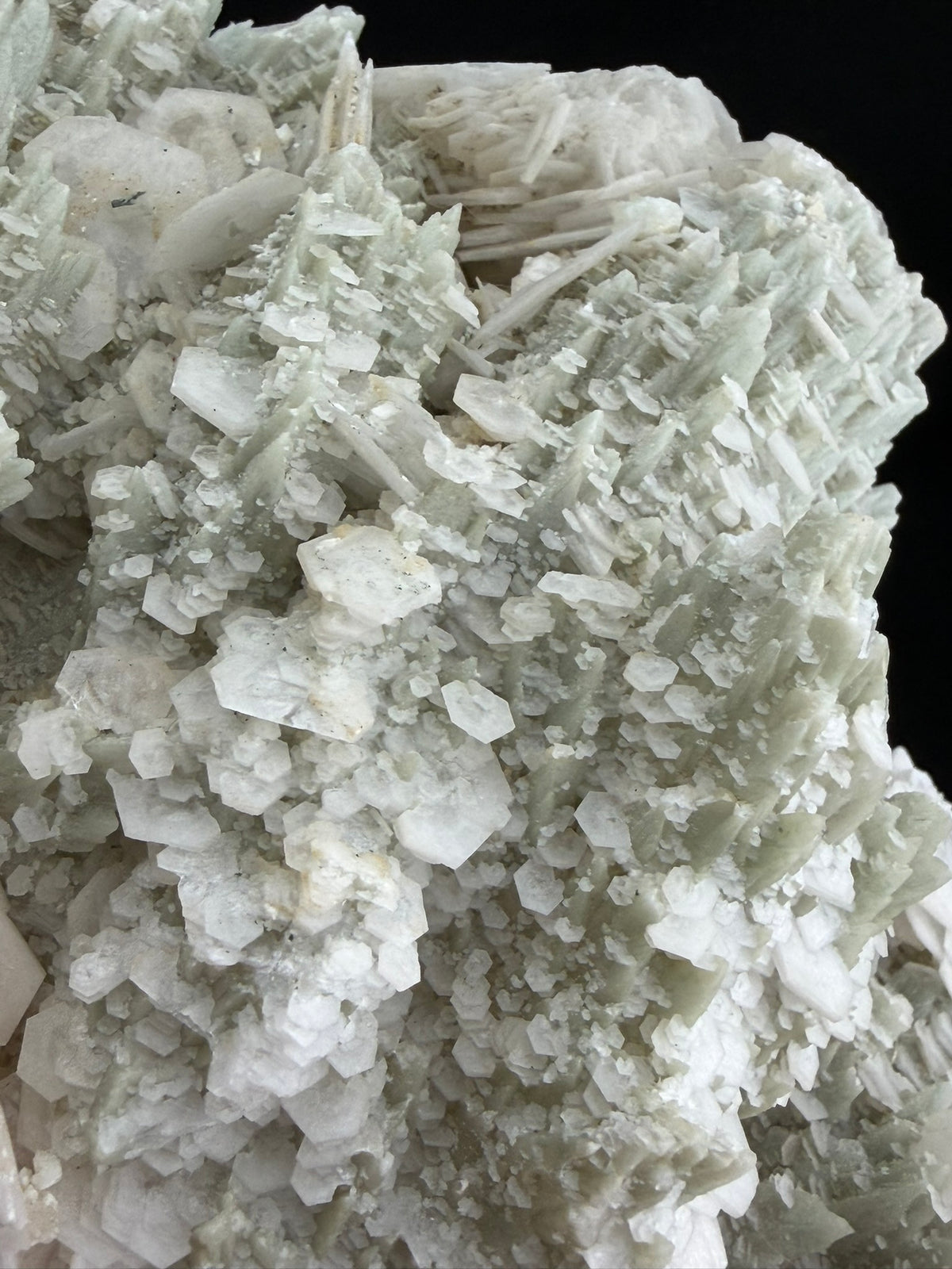 Green Feather and White Petal Calcite, Inner Mongolia
