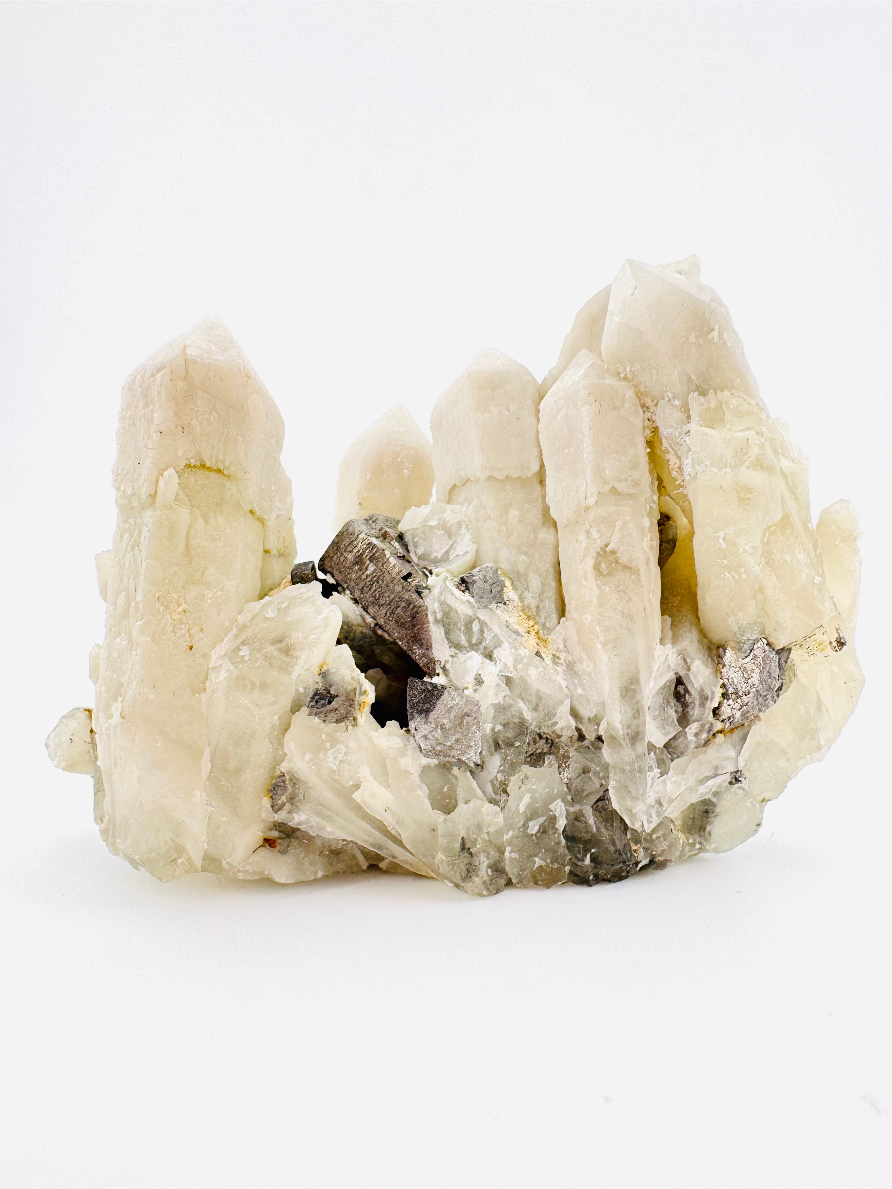Candle Quartz with Arsenopyrite