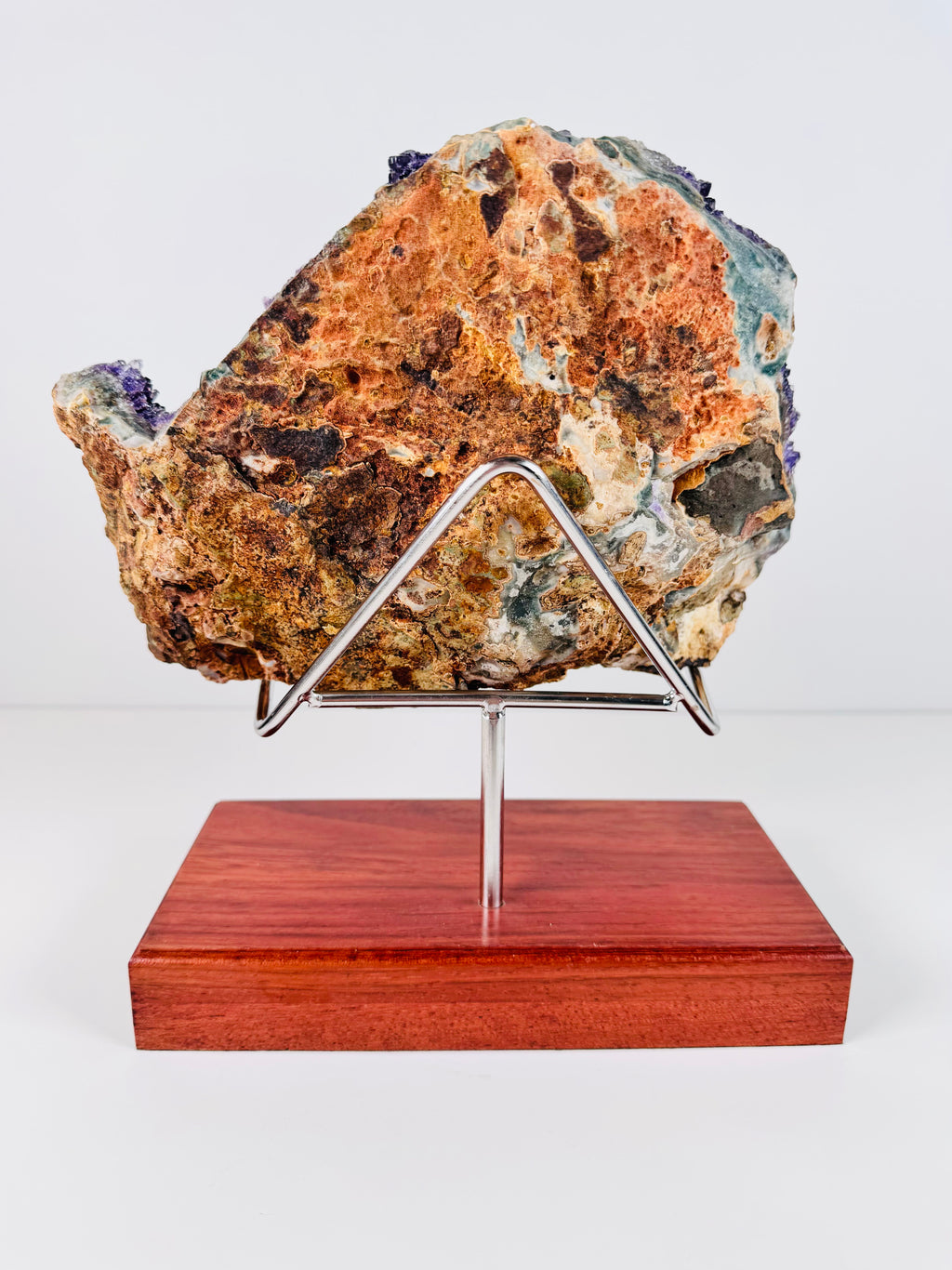 Amethyst with Orbicular Agate Eyes, from Brazil