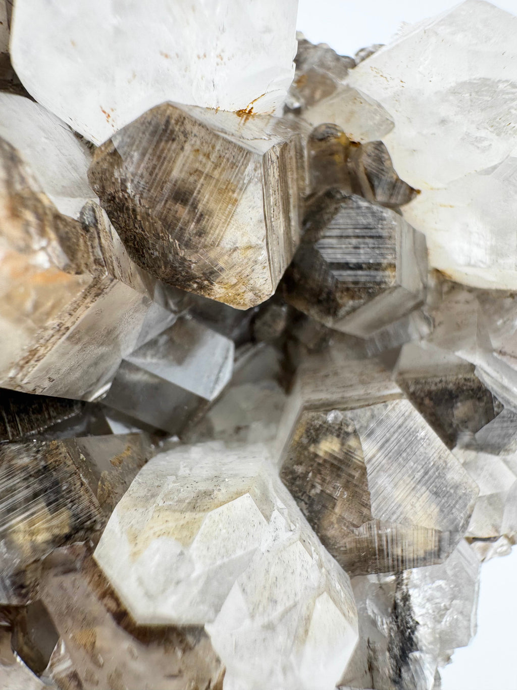 Columnar Benz Calcite (panda) and Quartz Cluster