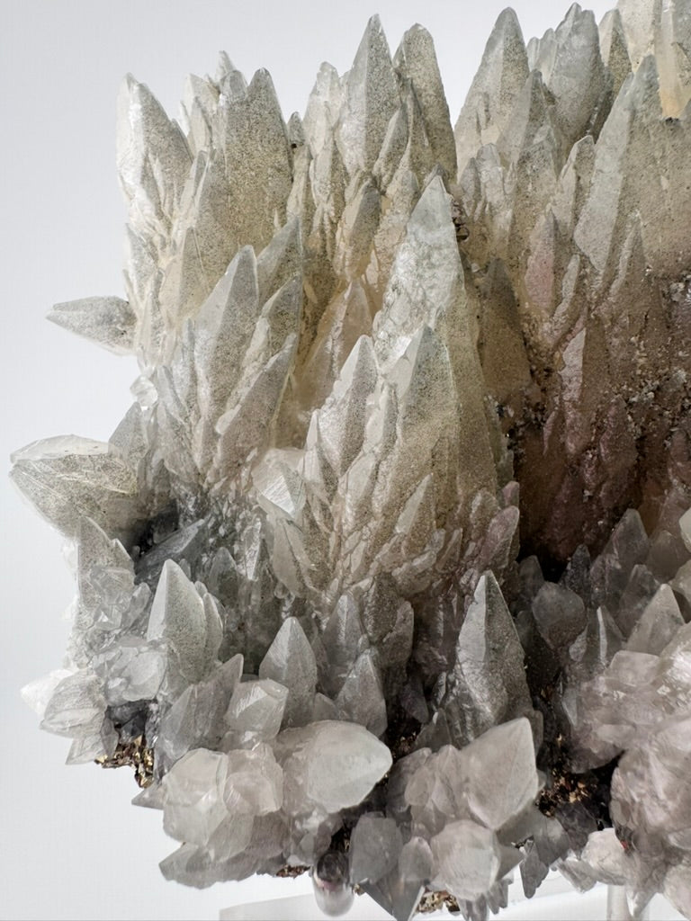 Blue Green Feather Calcite with Pyrite from Anhui