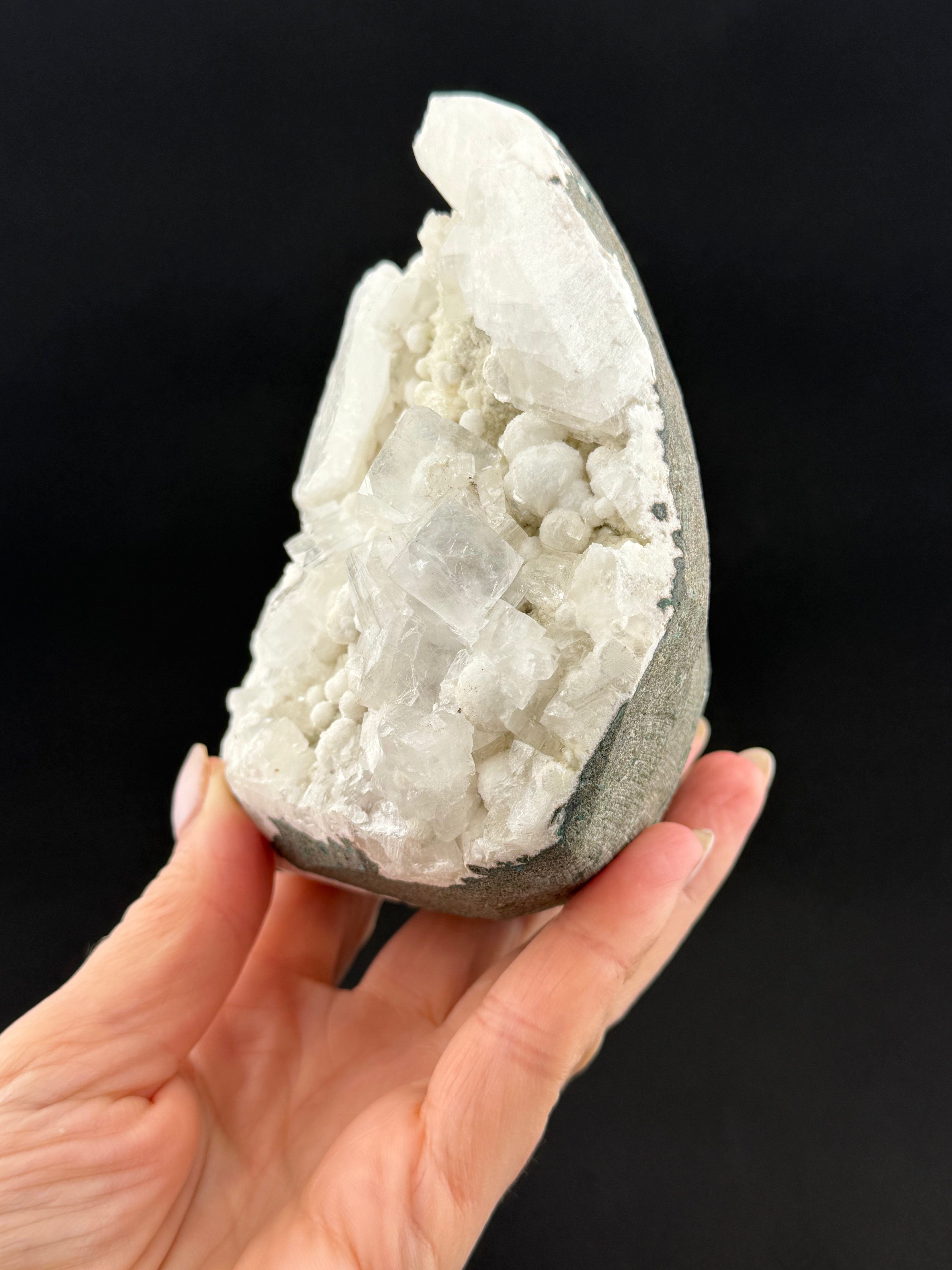White Thomsonite with Clear Apophyllite – Jalgaon District, India
