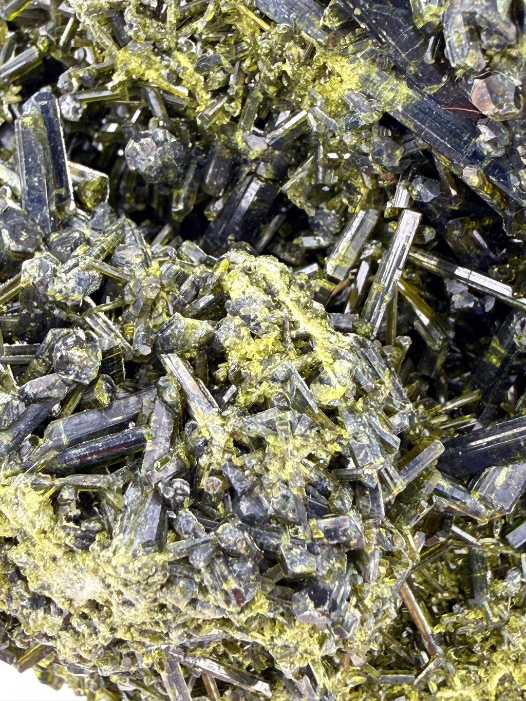 Green Tourmaline with Epidote