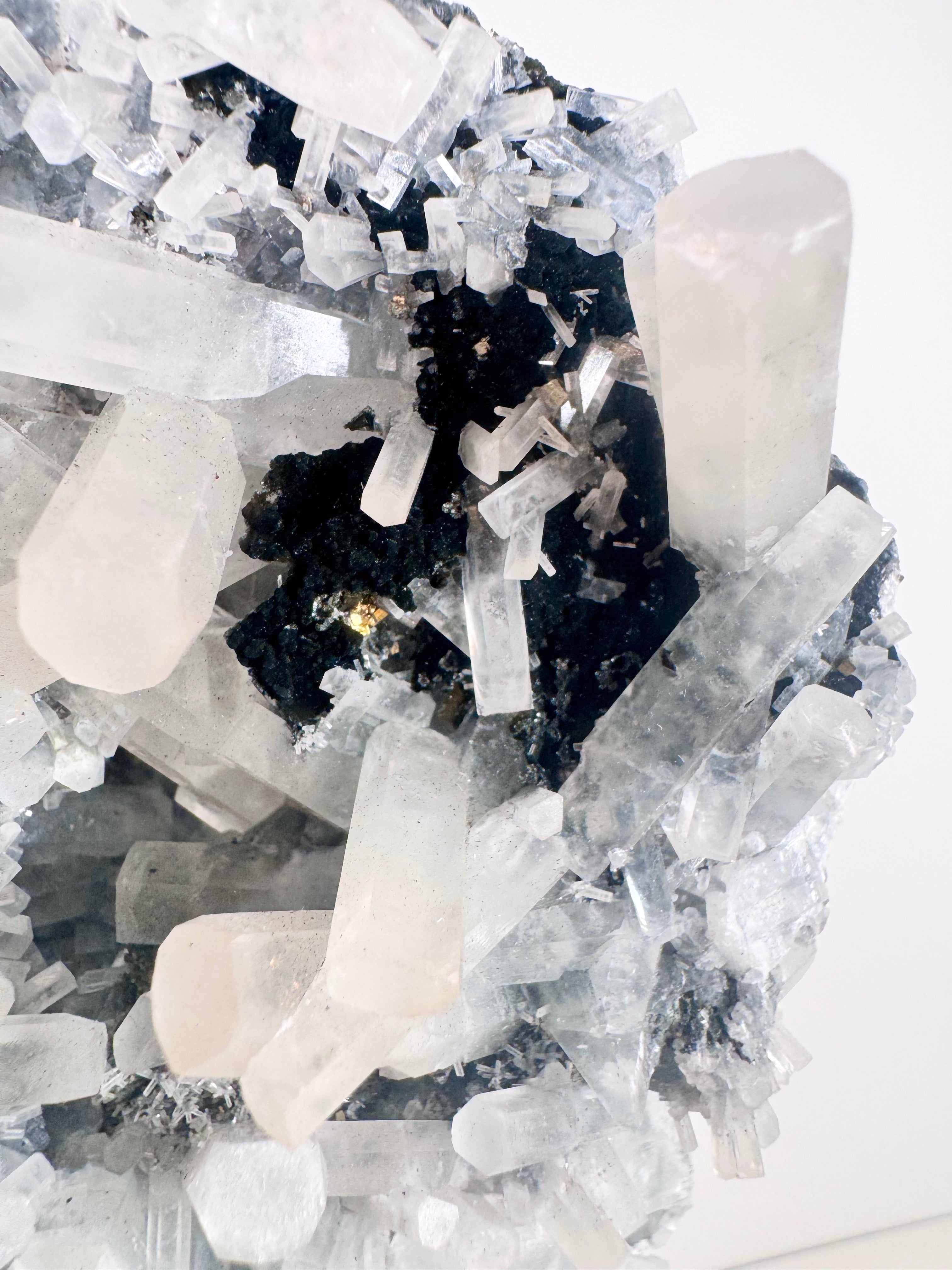 Columnar Calcite and Pyrite from Madagascar