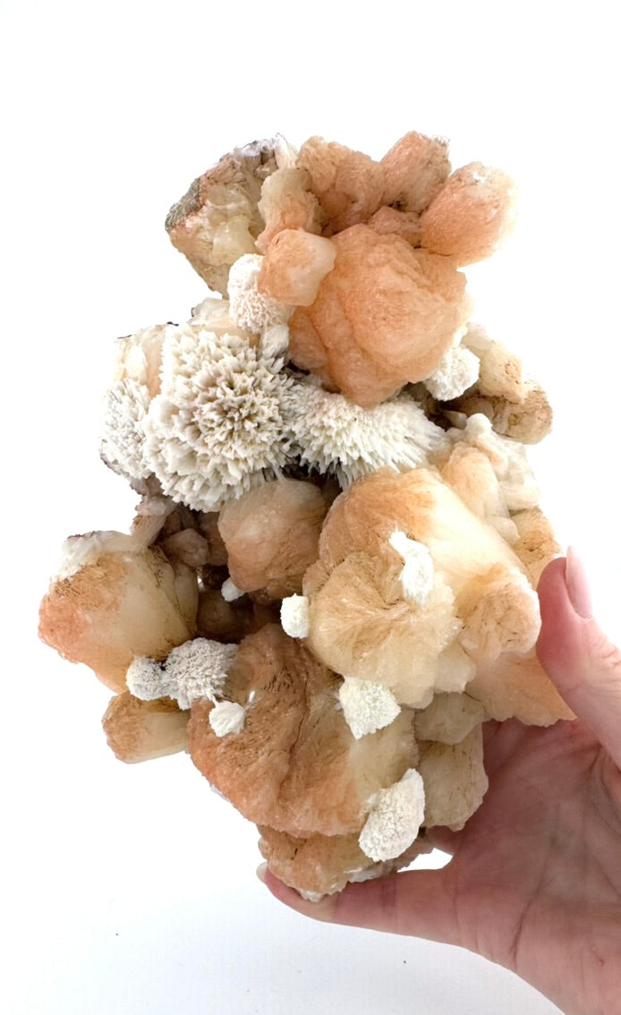 Scolecite with Peachy Stilbite
