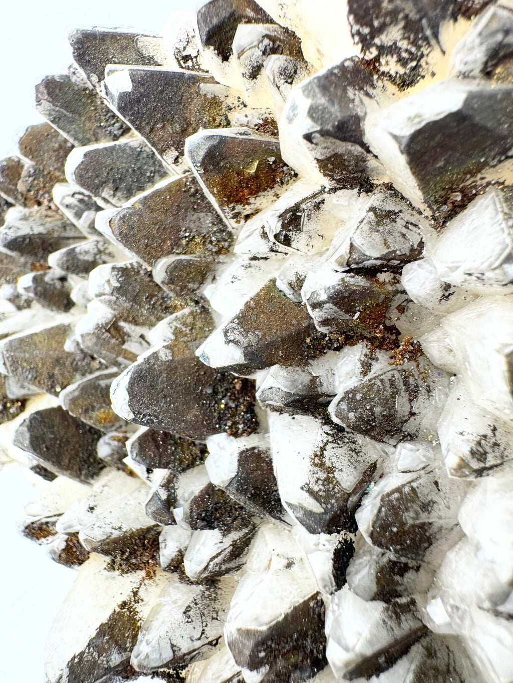 Dog Tooth Calcite with Rainbow Chalcopyrite