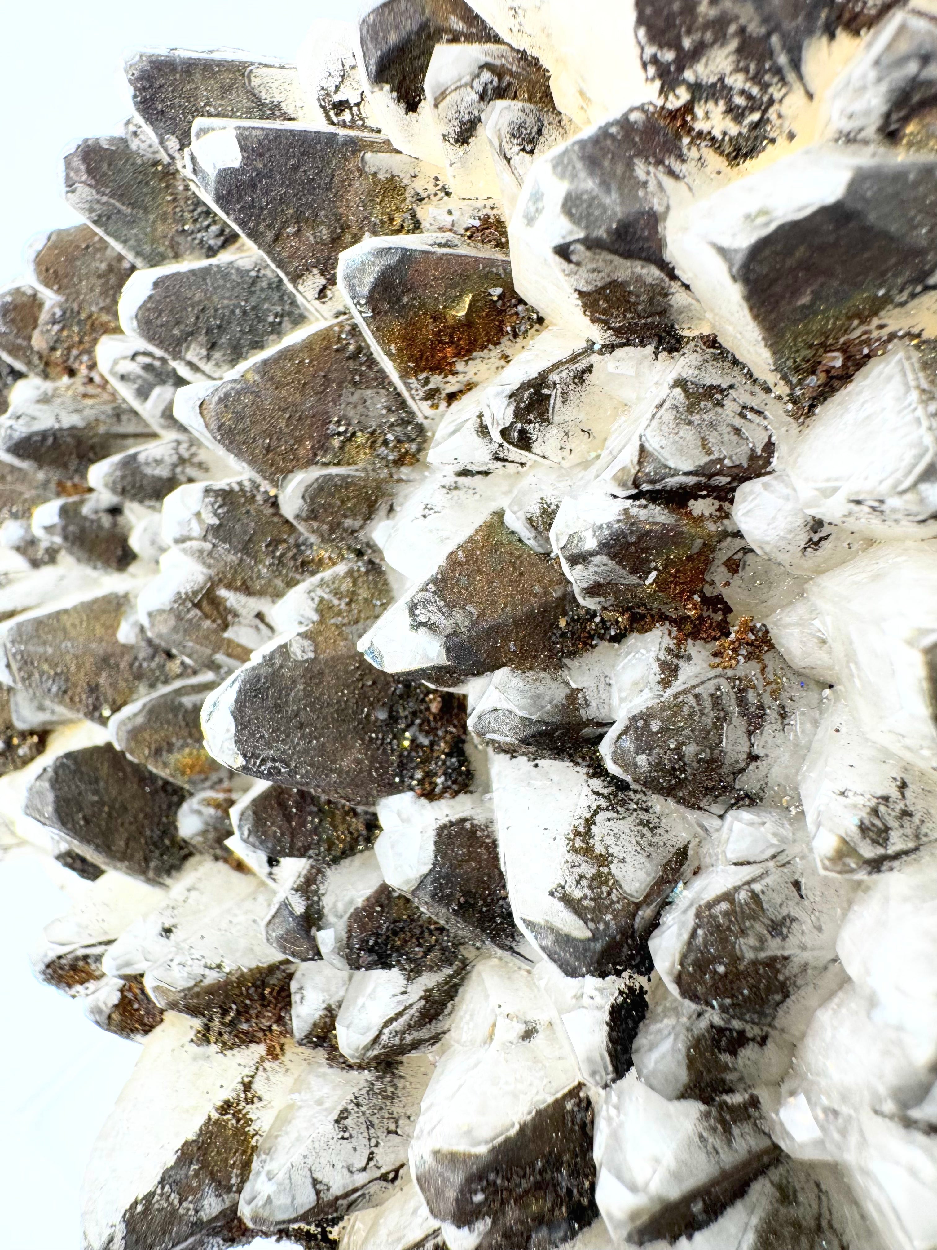 Dog Tooth Calcite with Rainbow Chalcopyrite