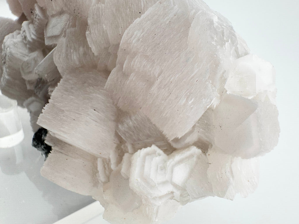 Pink 1000-Layer Coin Calcite Cluster