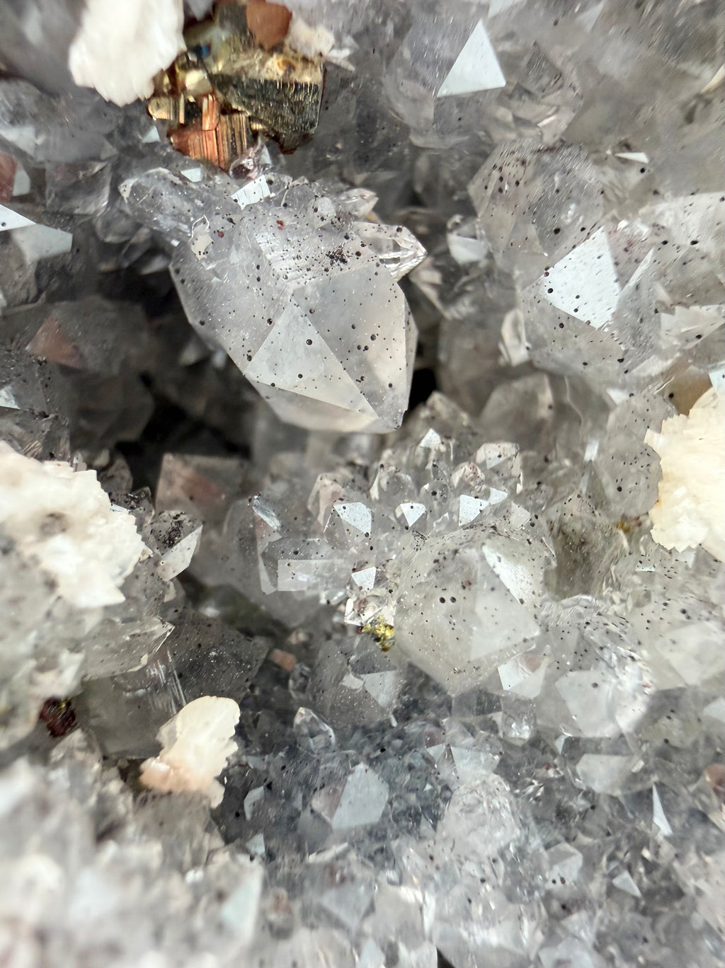 Quartz with Dolomite & Pyrite