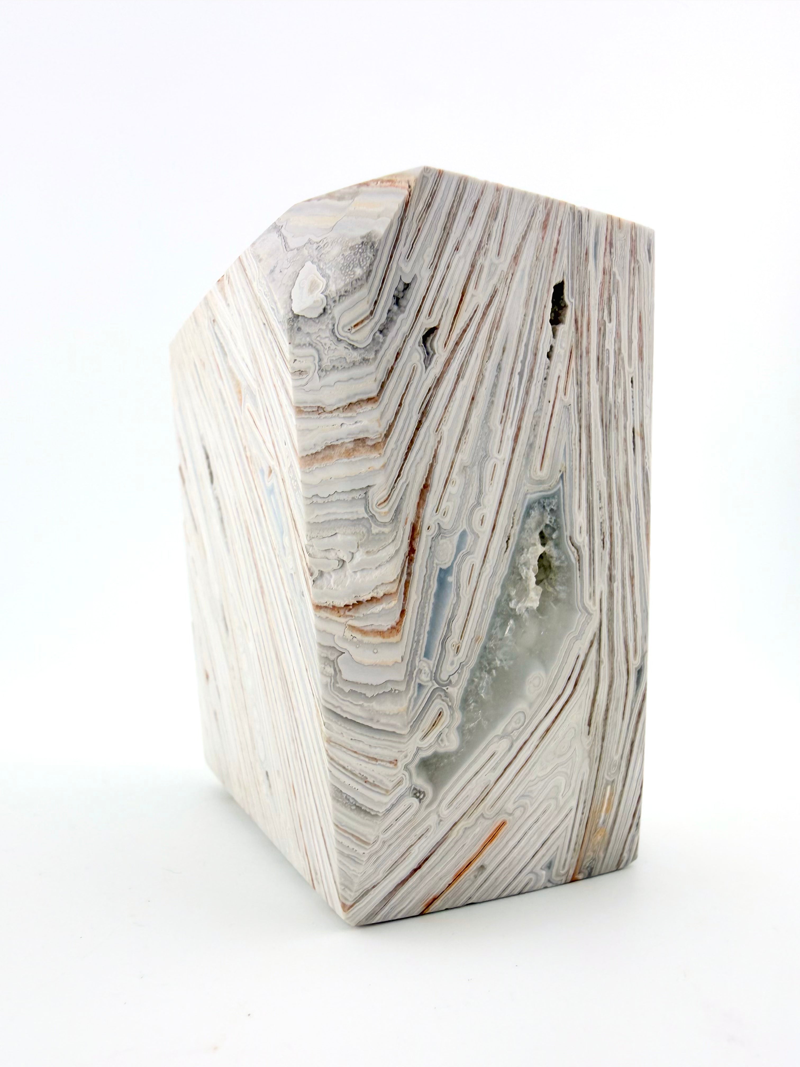 White Mexico Lace Agate Free Form