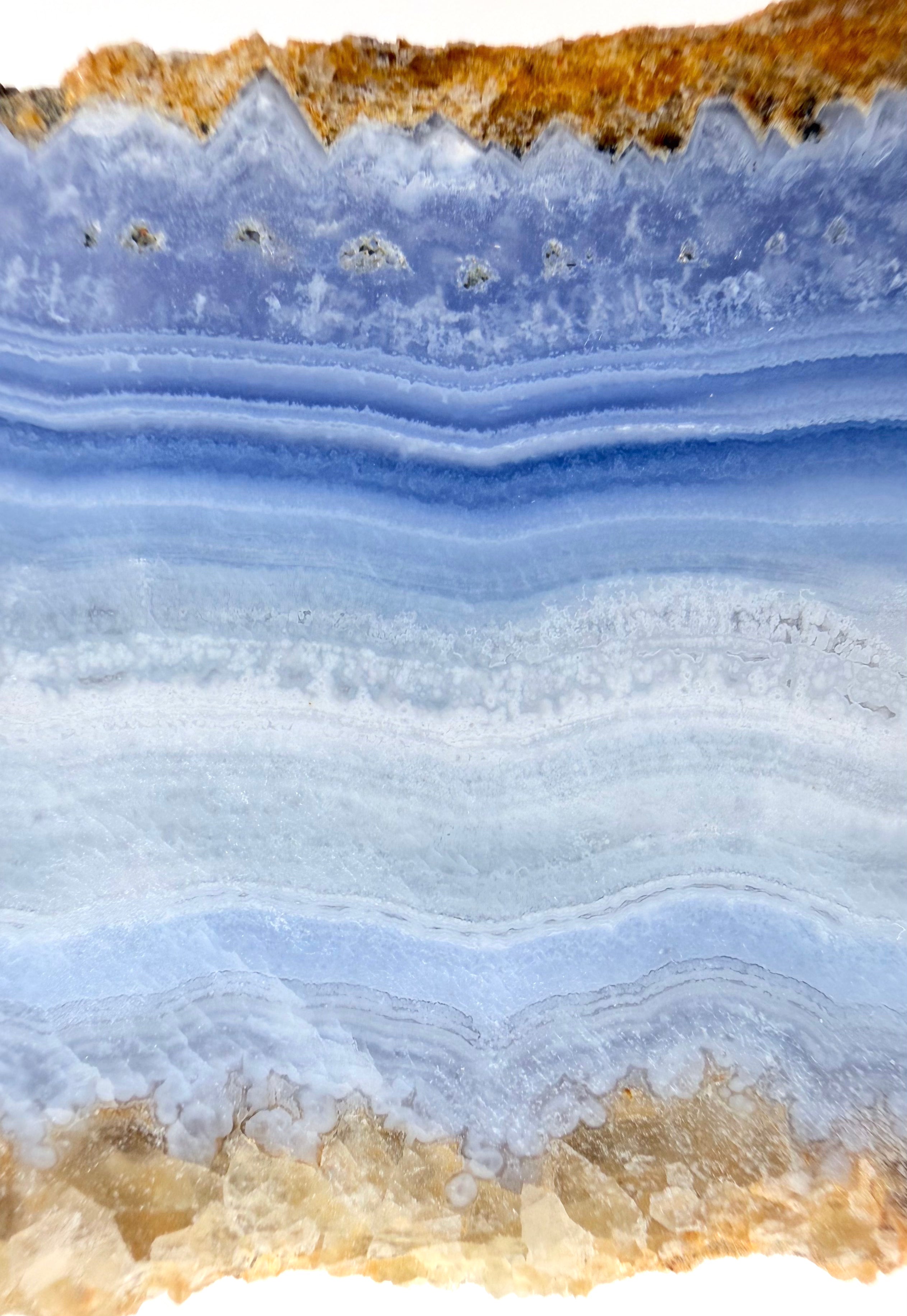 Blue Lace Agate Vertical Cut