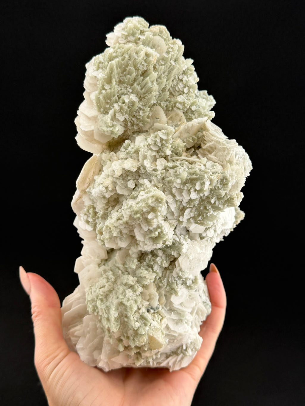 Green Feather and White Petal Calcite, Inner Mongolia