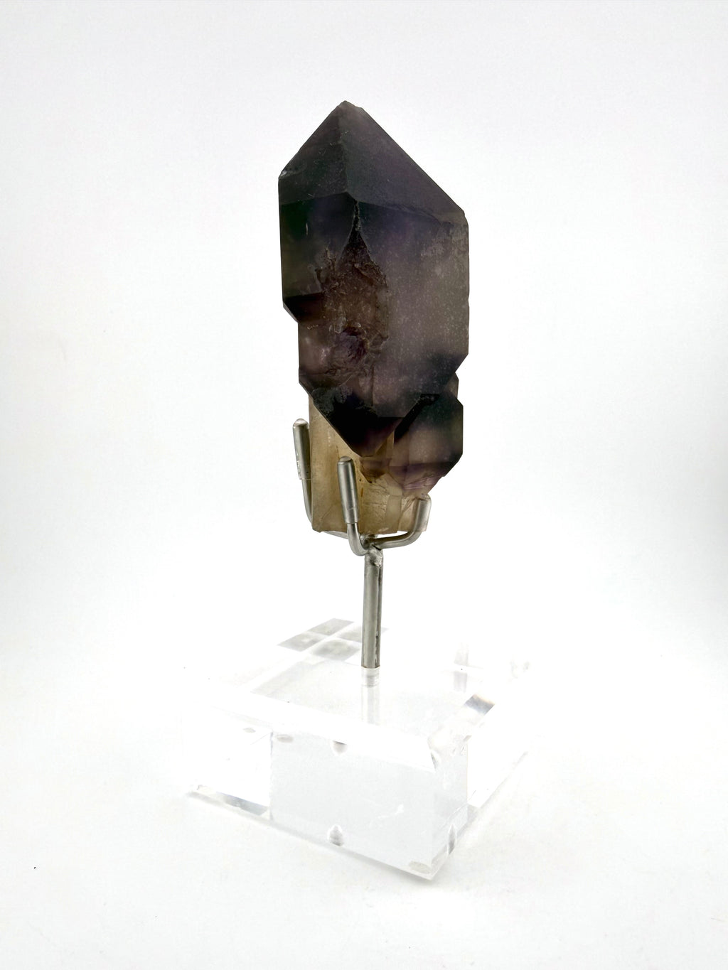Phantom Elestial Amethyst over Quartz