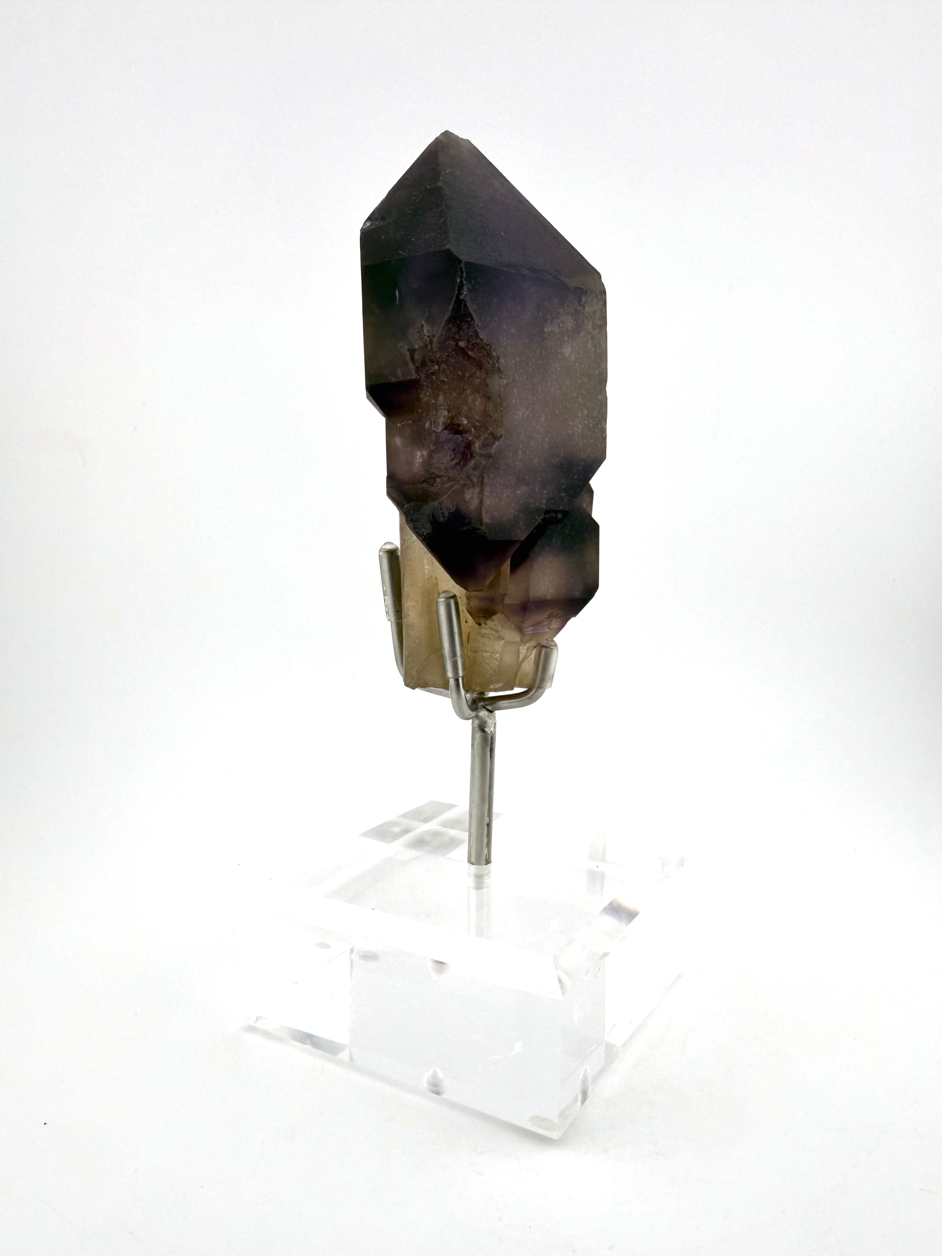Phantom Elestial Amethyst over Quartz