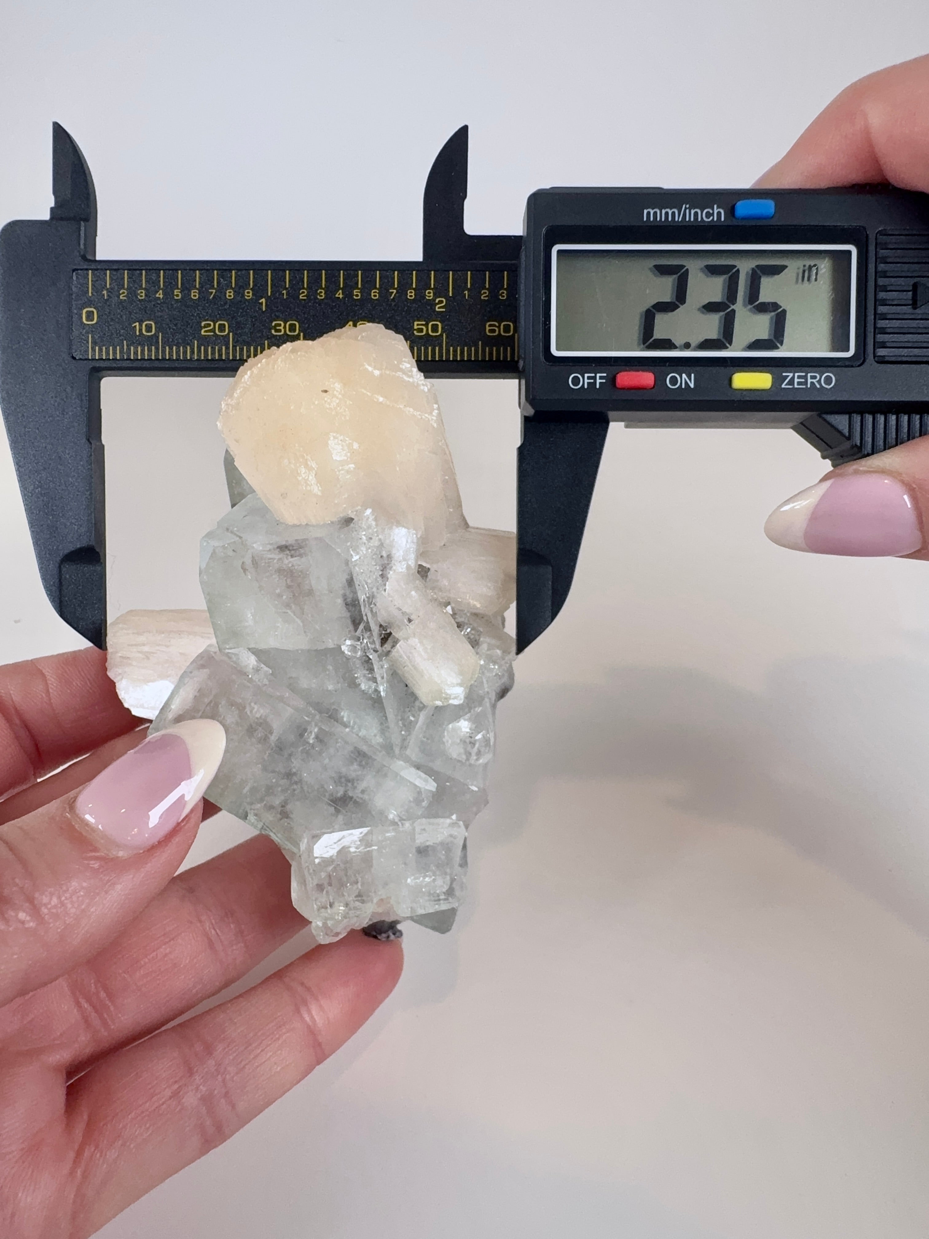 Green Apophyllite and Peachy Stilbite