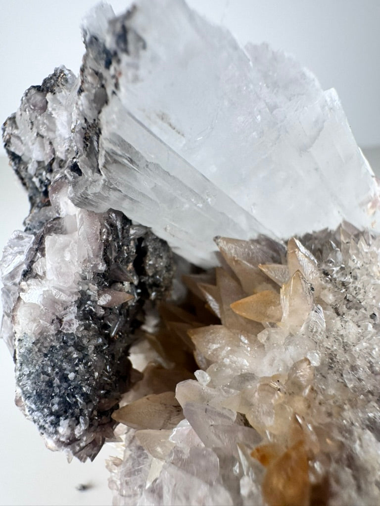 Selenite and Dog Tooth Calcite