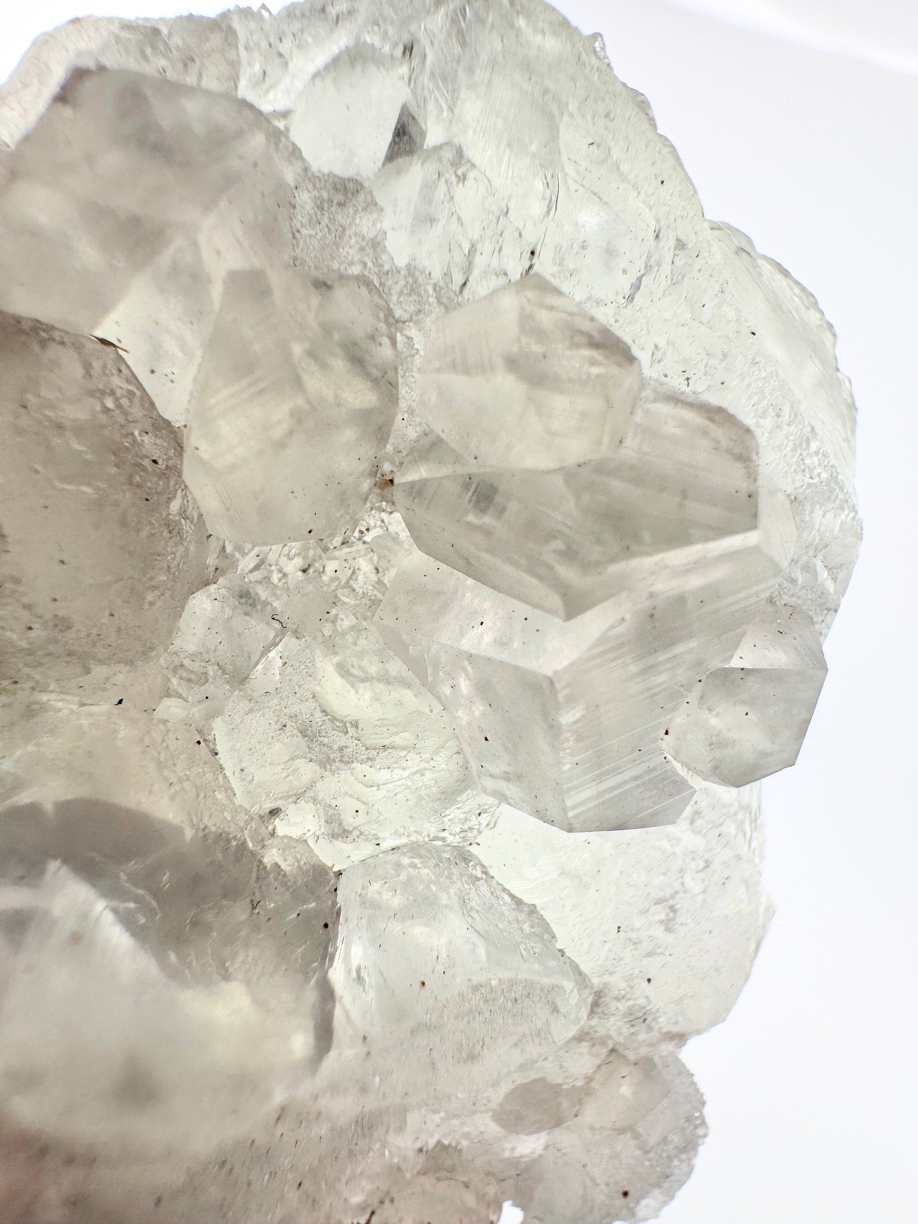 Green Fluorite with Benz Calcite from Fujian