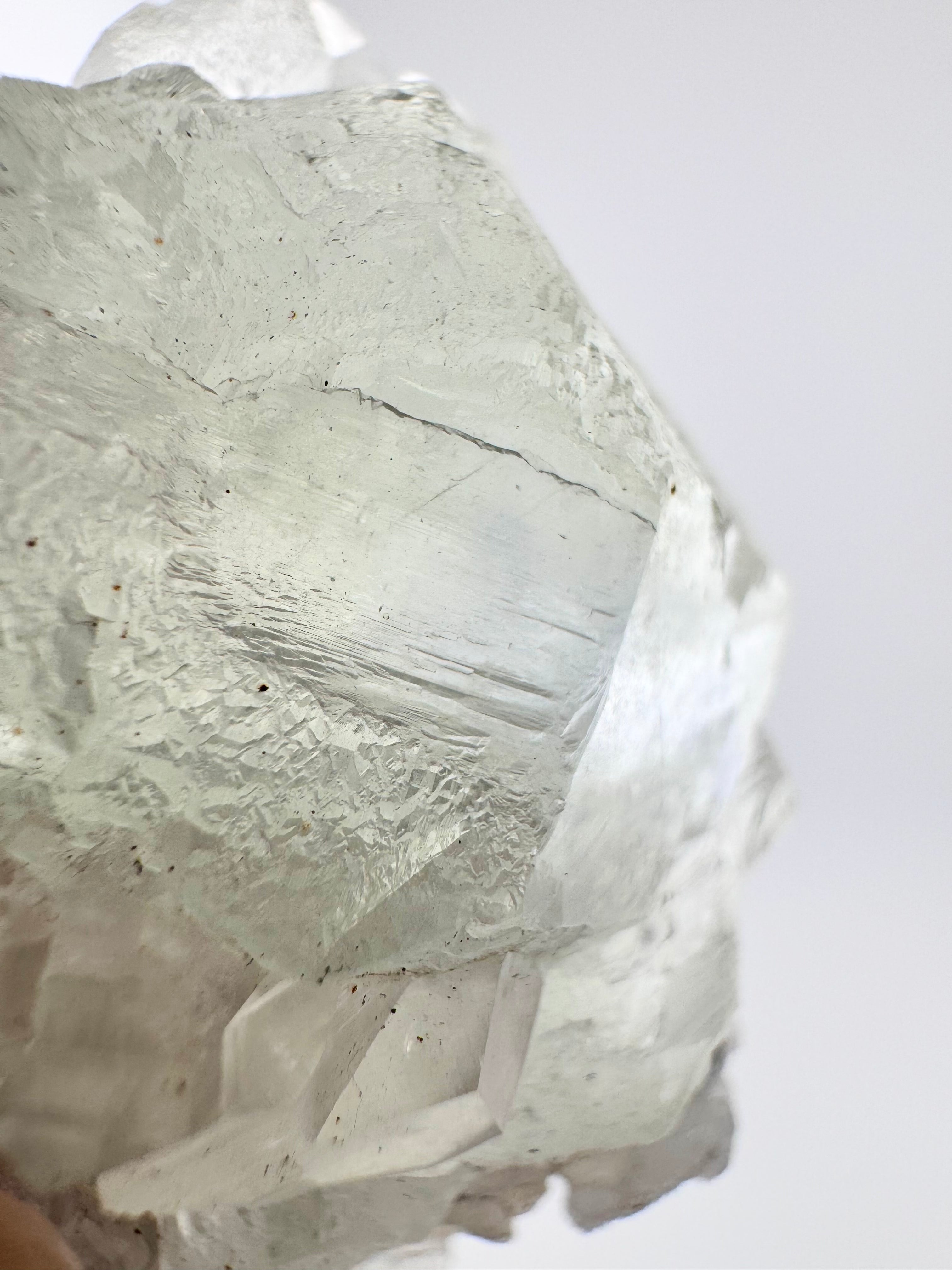 Green Fluorite with Benz Calcite from Fujian