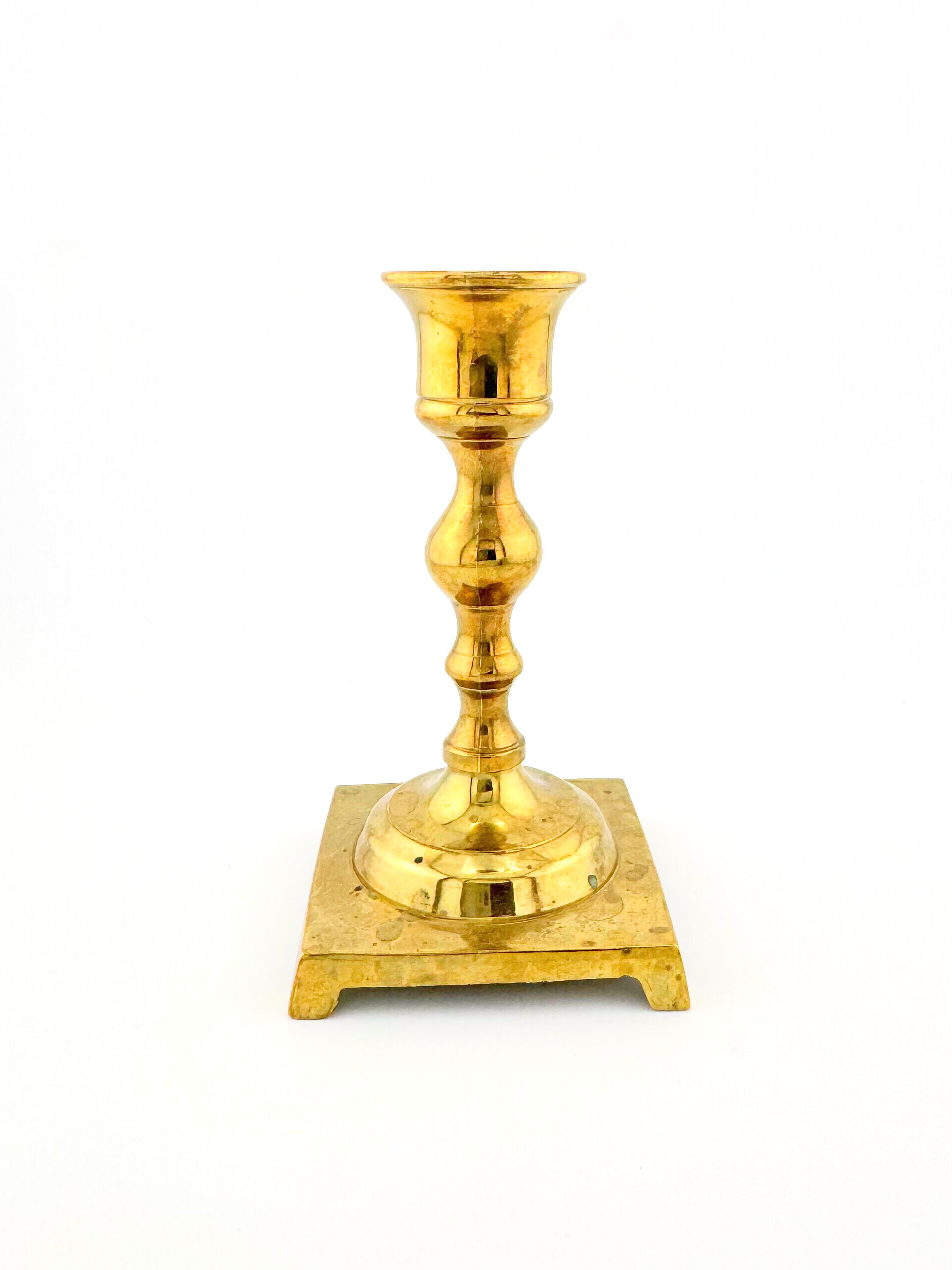 Vintage Victorian Brass Candlestick Holders