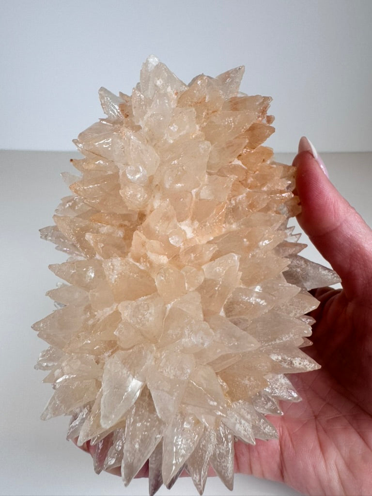 Pink Dogtooth Calcite Hedgehog