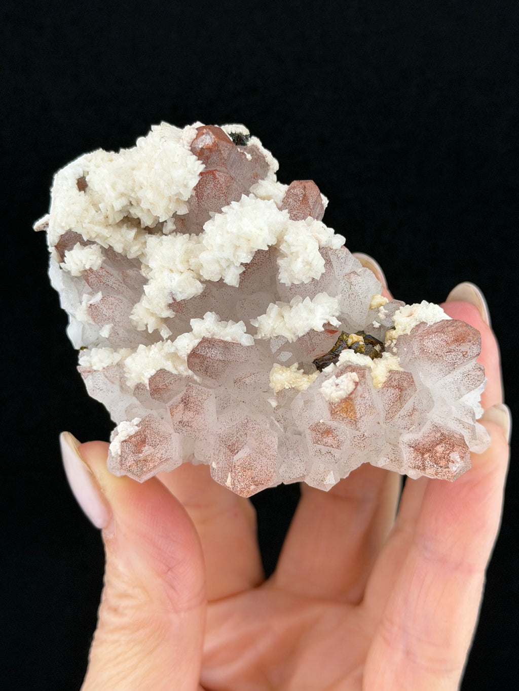 Strawberry Quartz with Dolomite & Pyrite – Jiangxi, China