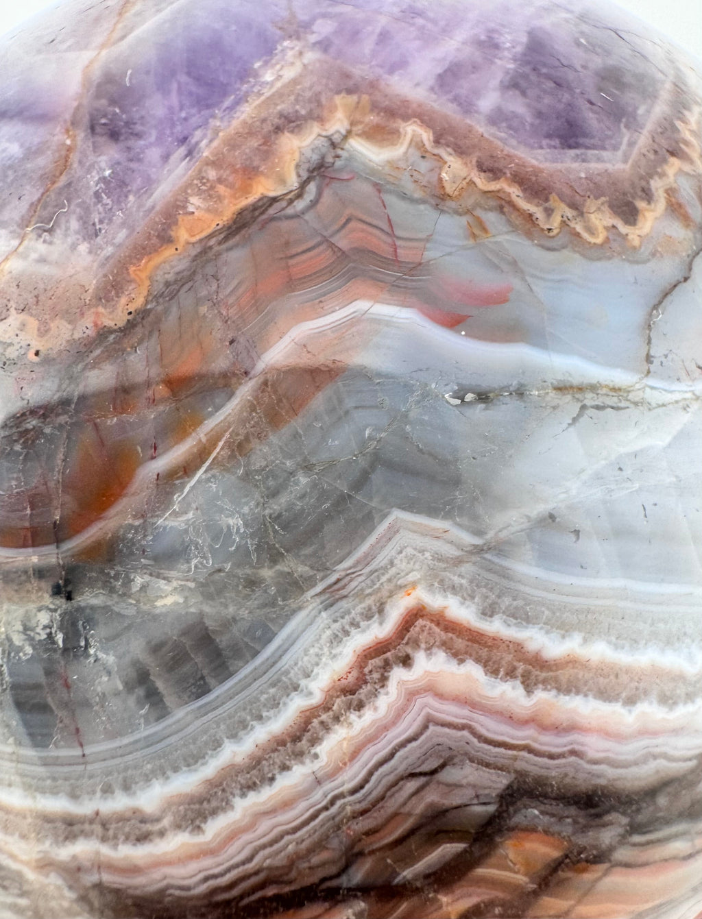 Banded Amethyst Agate Sphere