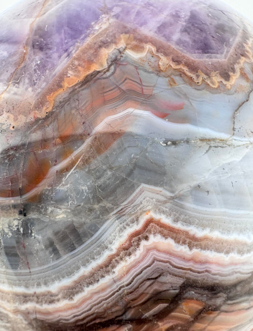 Banded Amethyst Agate Sphere