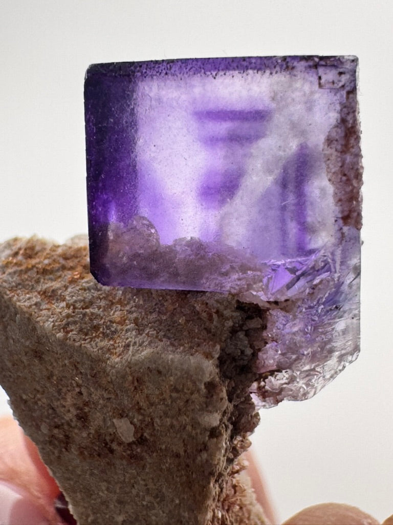 Purple Step Fluorite with Dolomite from Pakistan