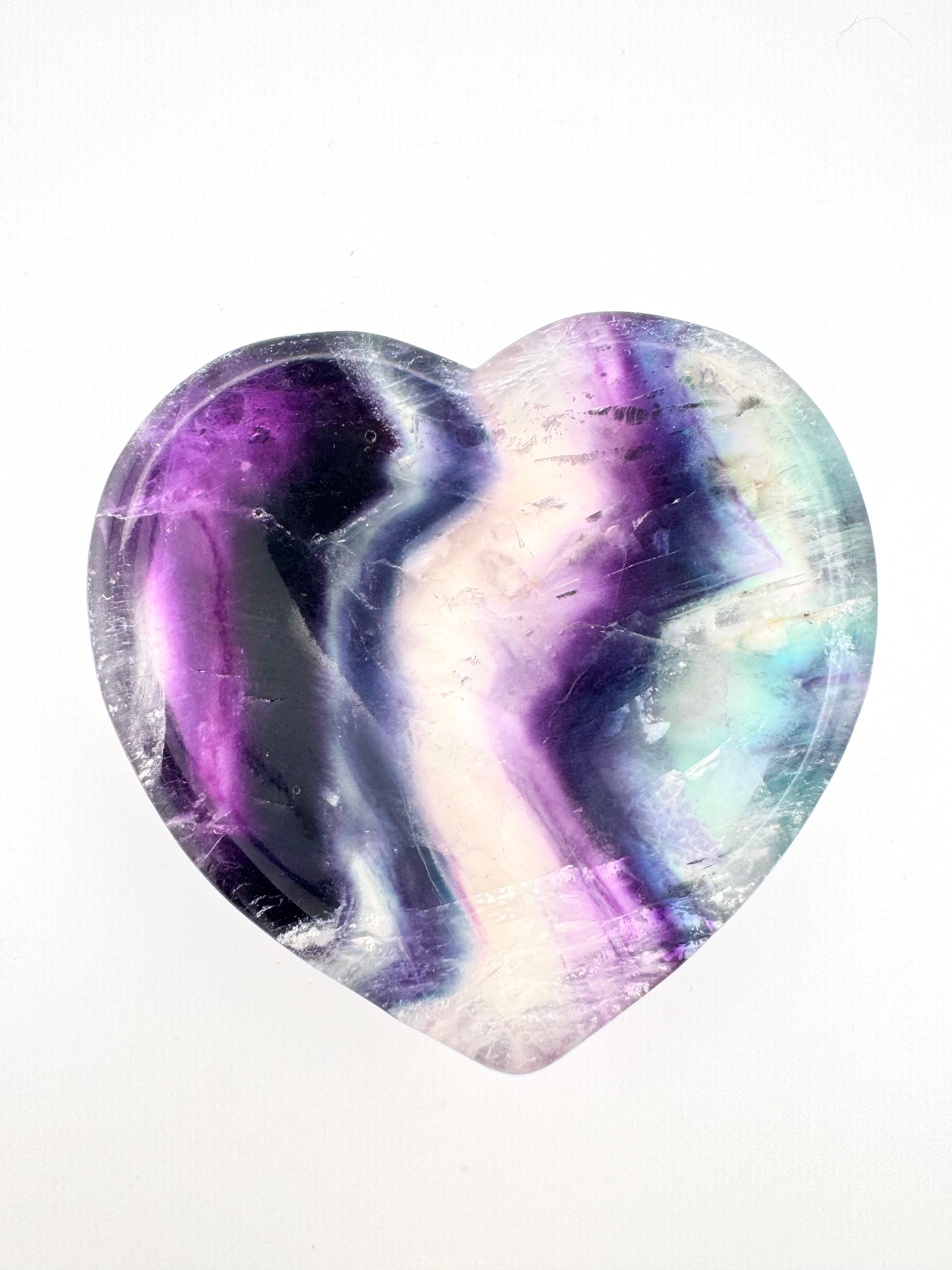 Rainbow Fluorite Heart Bowl