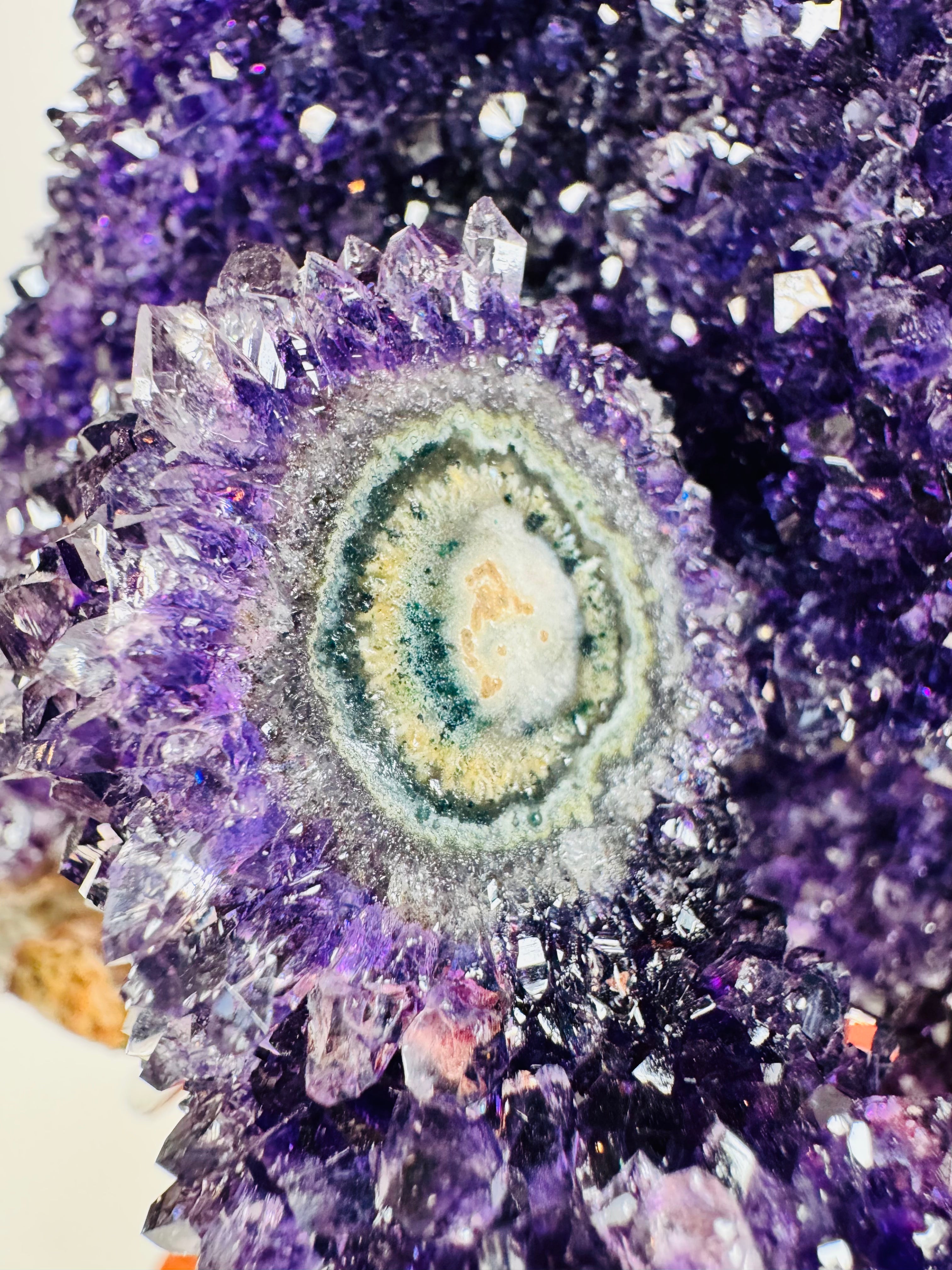 Amethyst with Orbicular Agate Eyes, from Brazil