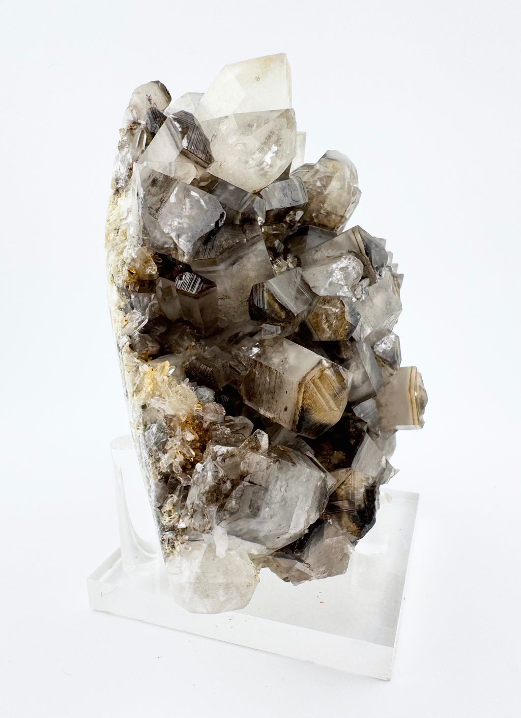 Columnar Benz Calcite (panda) and Quartz Cluster