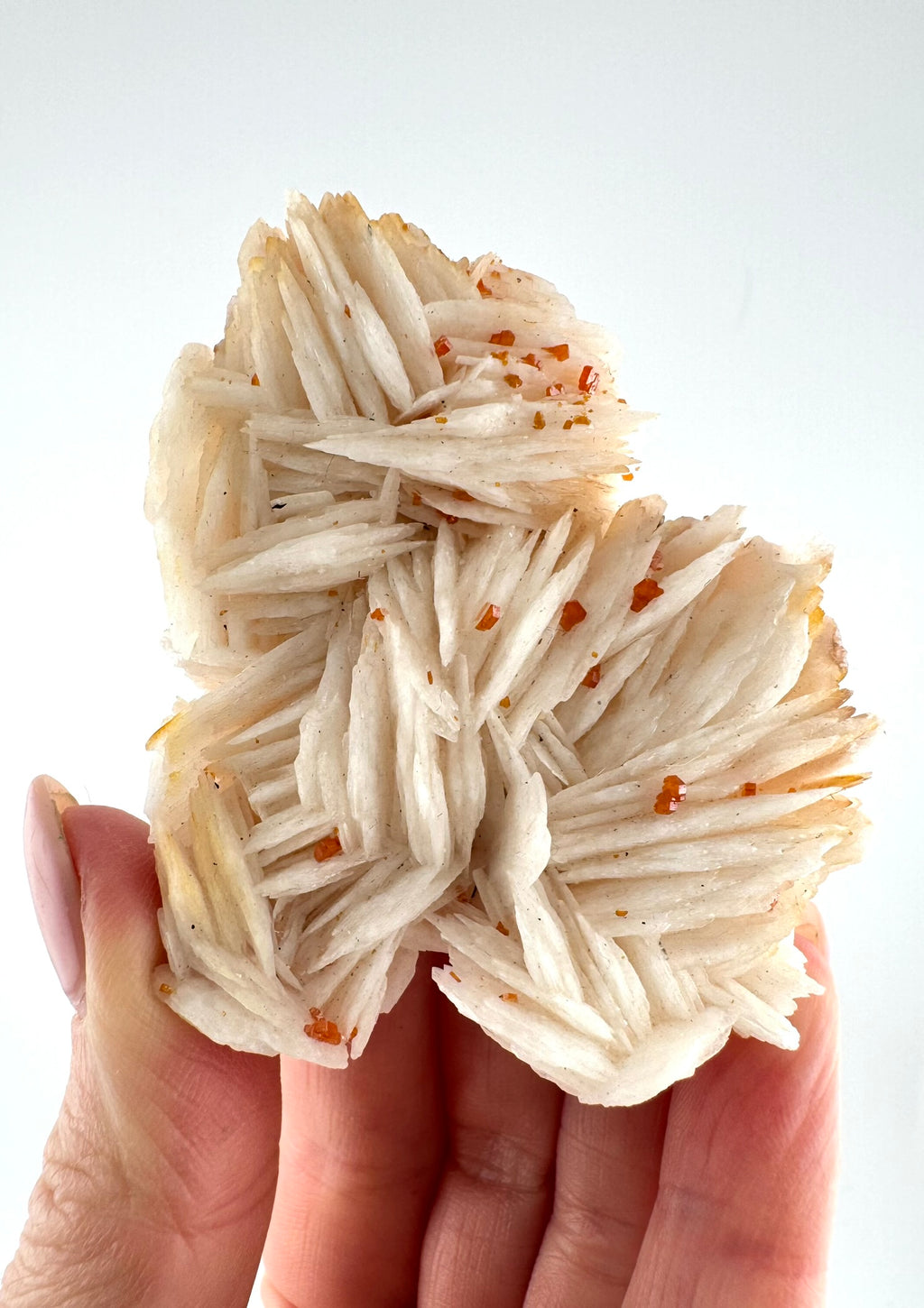 Vanadinite on Calcite