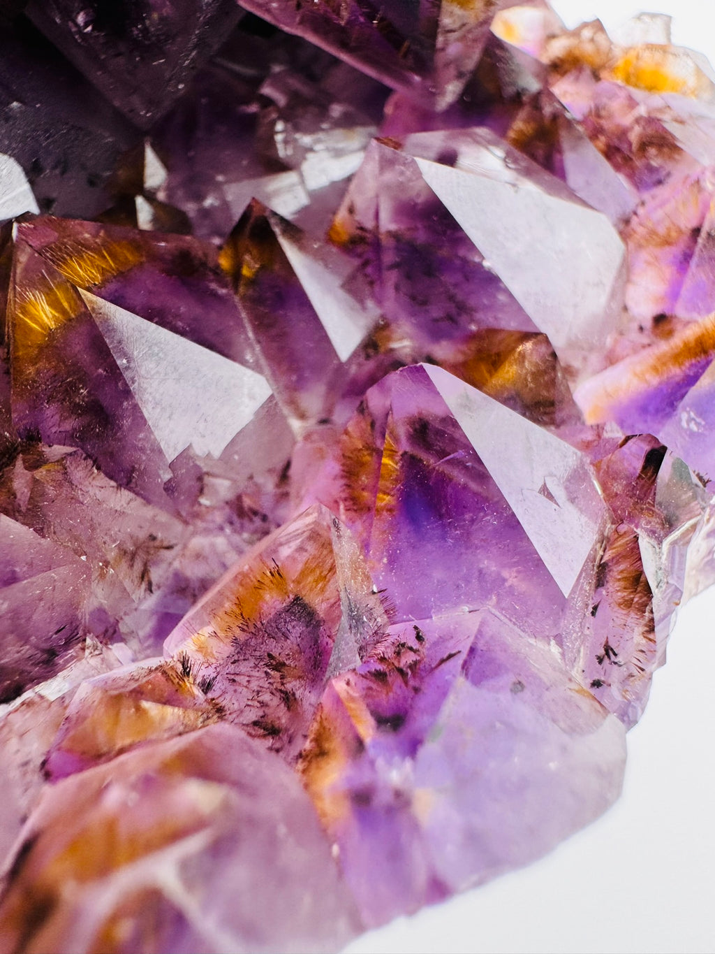 Golden Rutile Amethyst Sphere