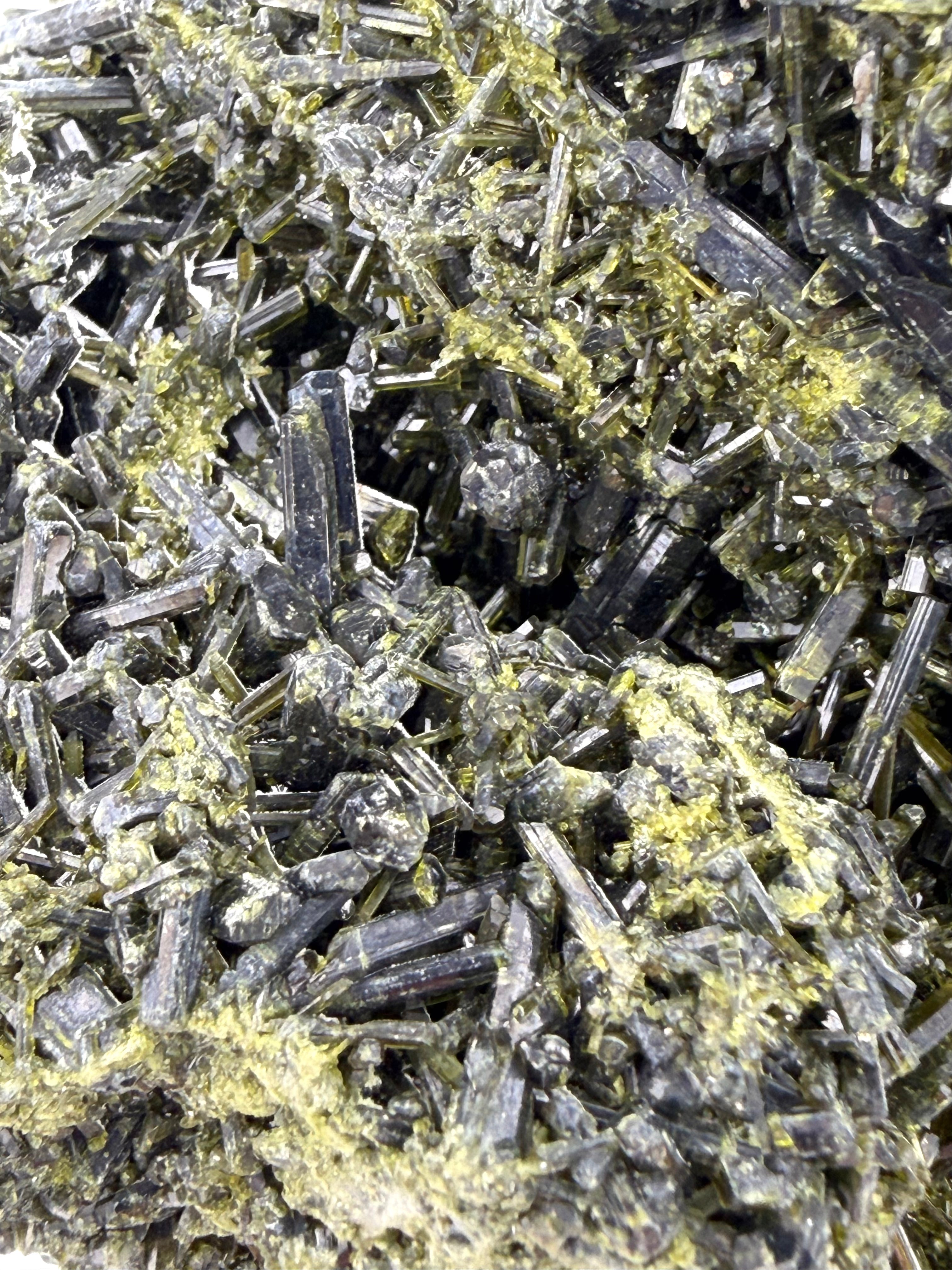 Green Tourmaline with Epidote
