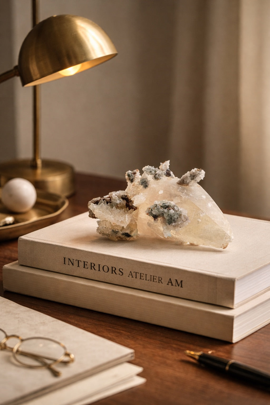 Diamond Calcite with Chlorite