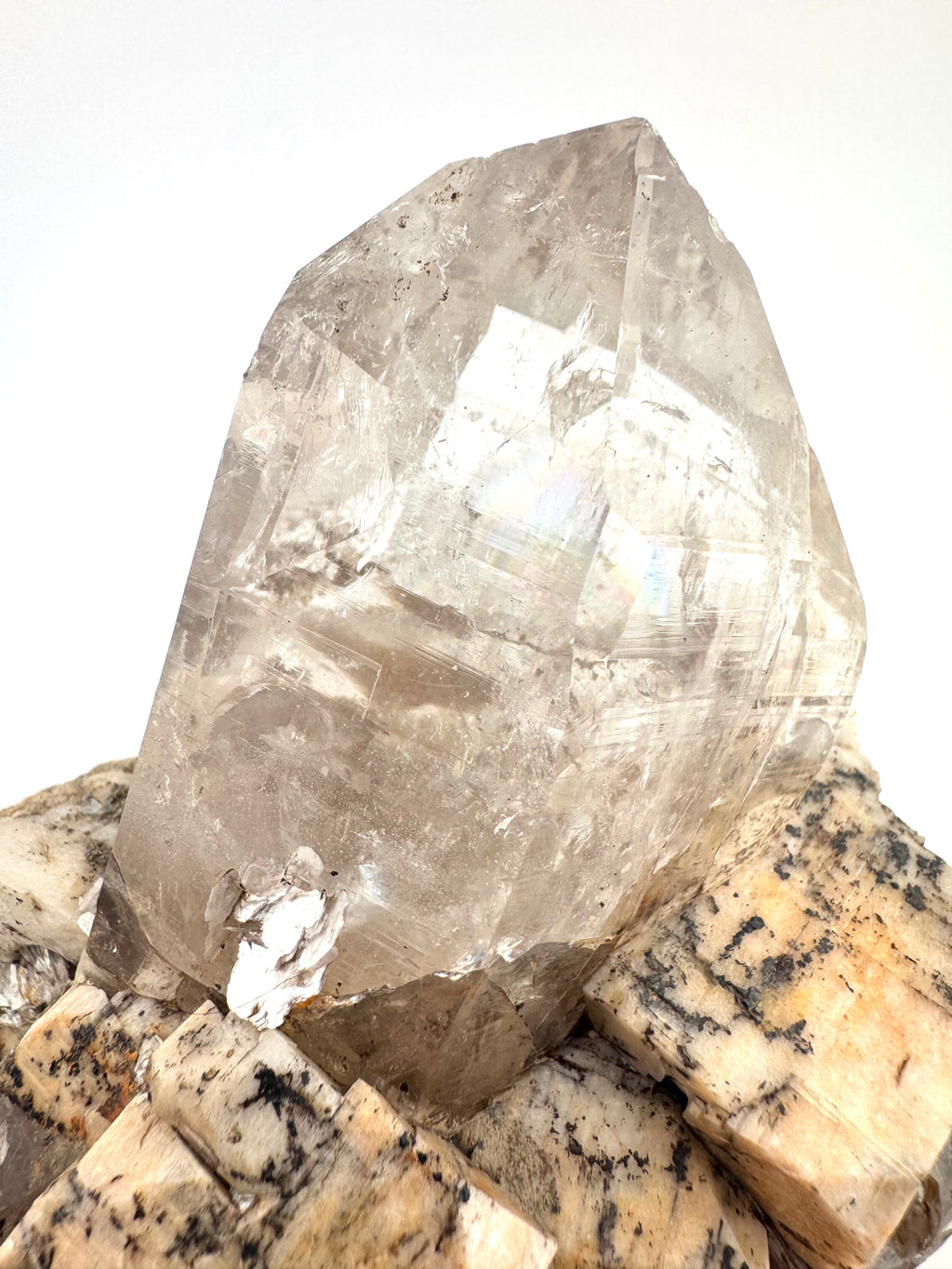 Himalaya Quartz and Golden Mica on Feldspar