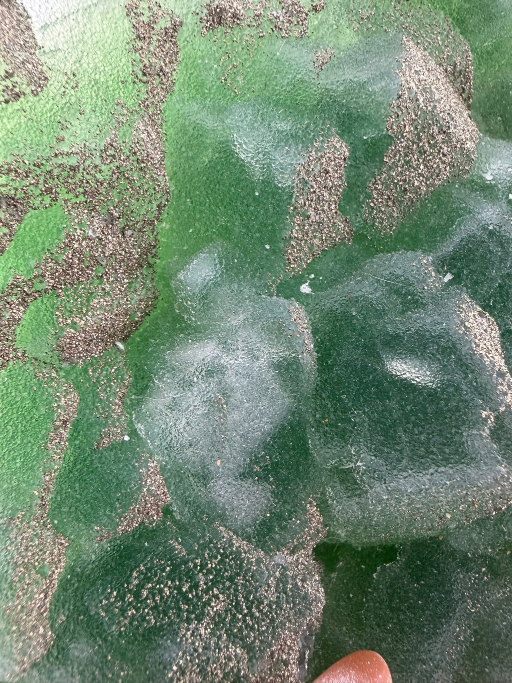 Green Sugar Fluorite with Pyrite, Fujian, China