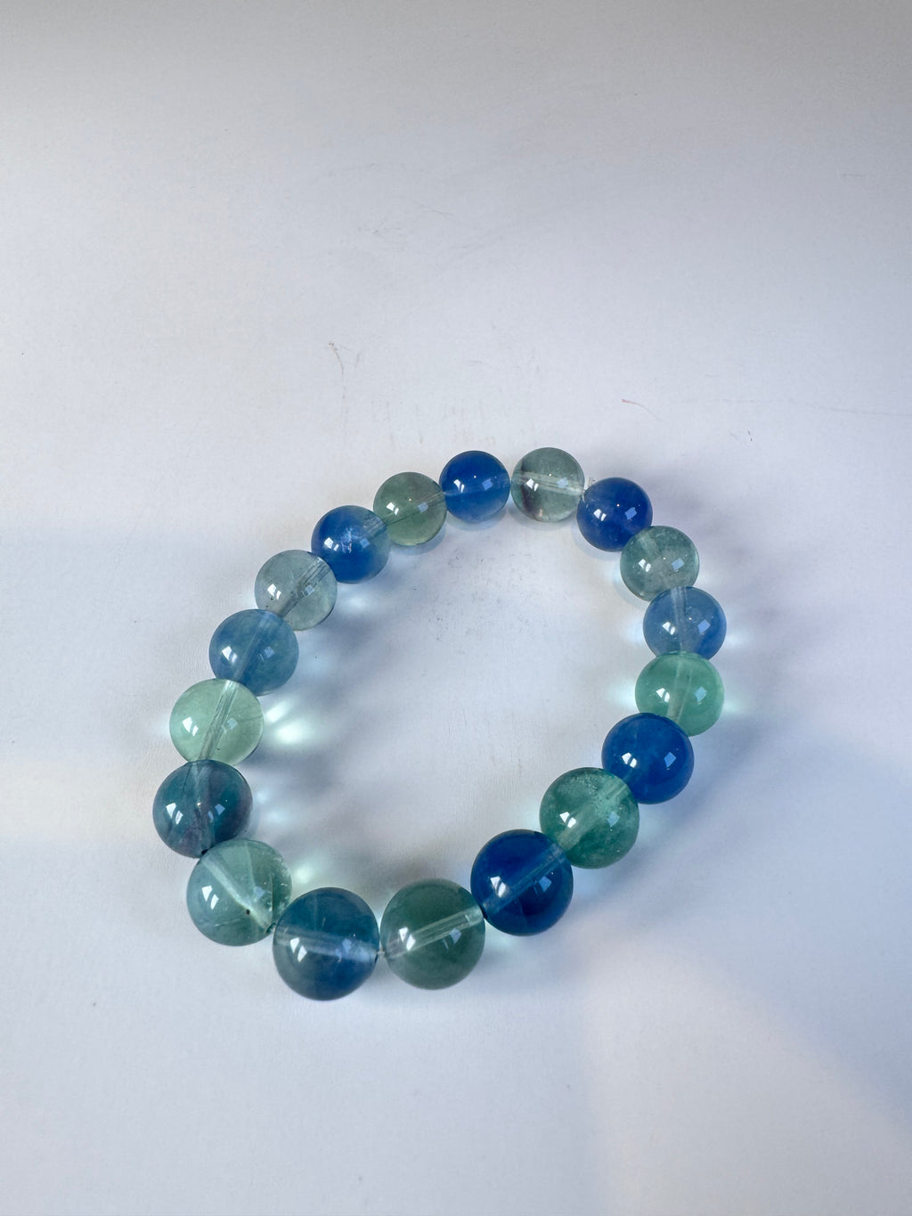 Blue and Green Fluorite Bracelet