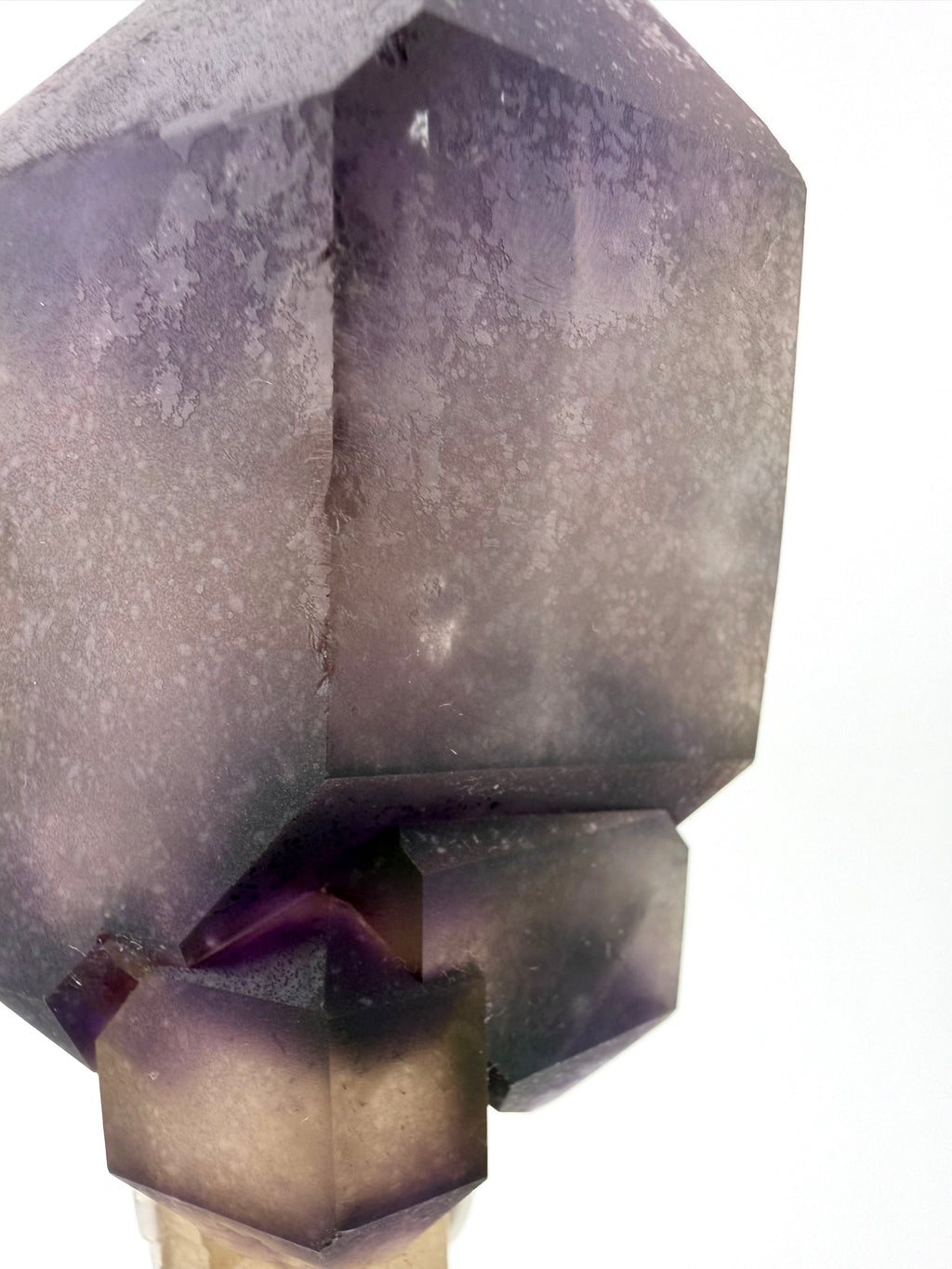 Phantom Elestial Amethyst over Quartz