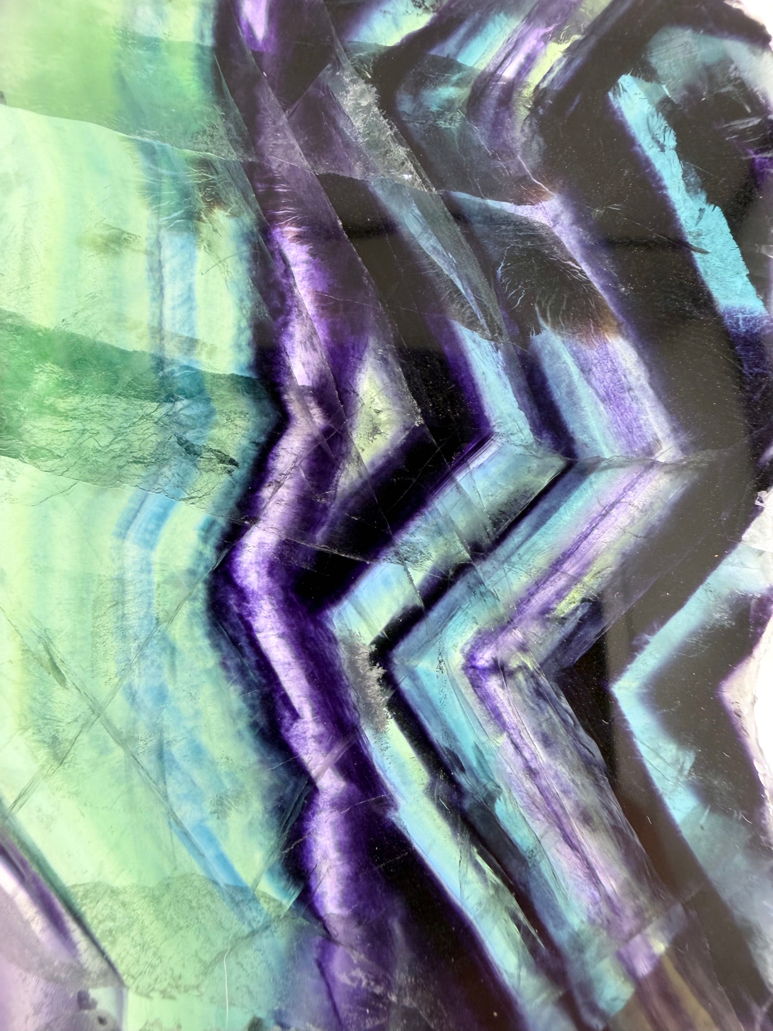 Rainbow Fluorite Slice
