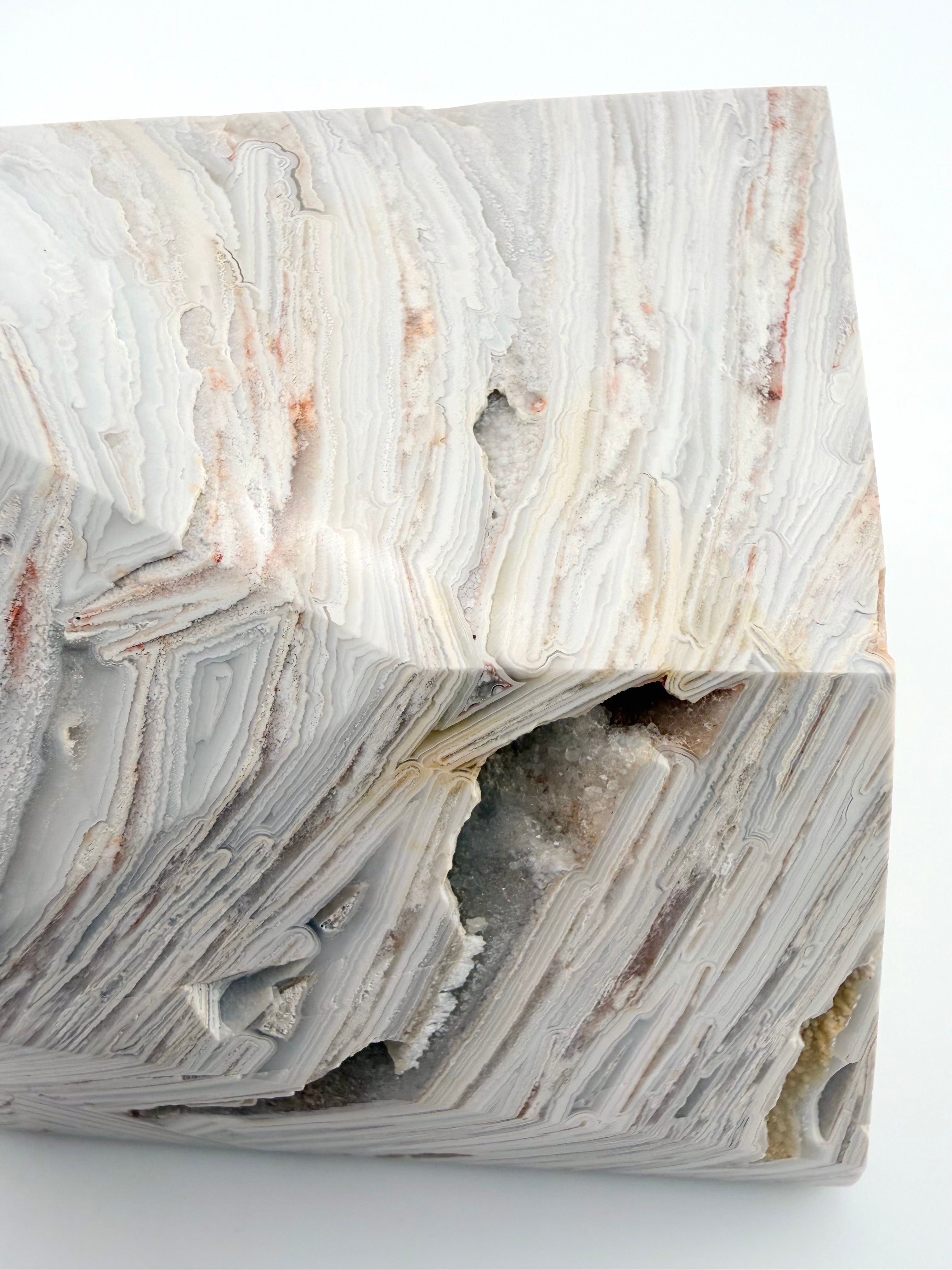 White Mexico Lace Agate Free Form