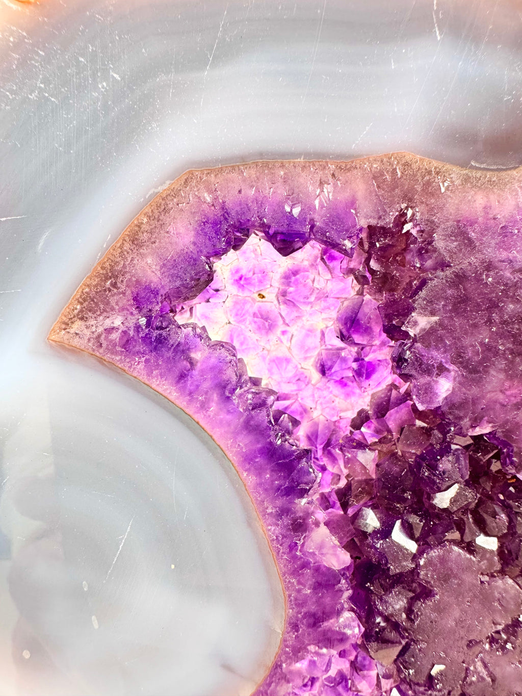 Amethyst Geode Slice from Brazil