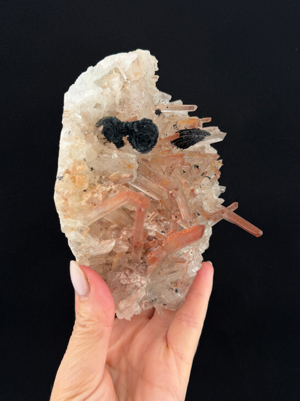 Hematite Quartz with Specularite Roses - Huanggang Mine, Inner Mongolia