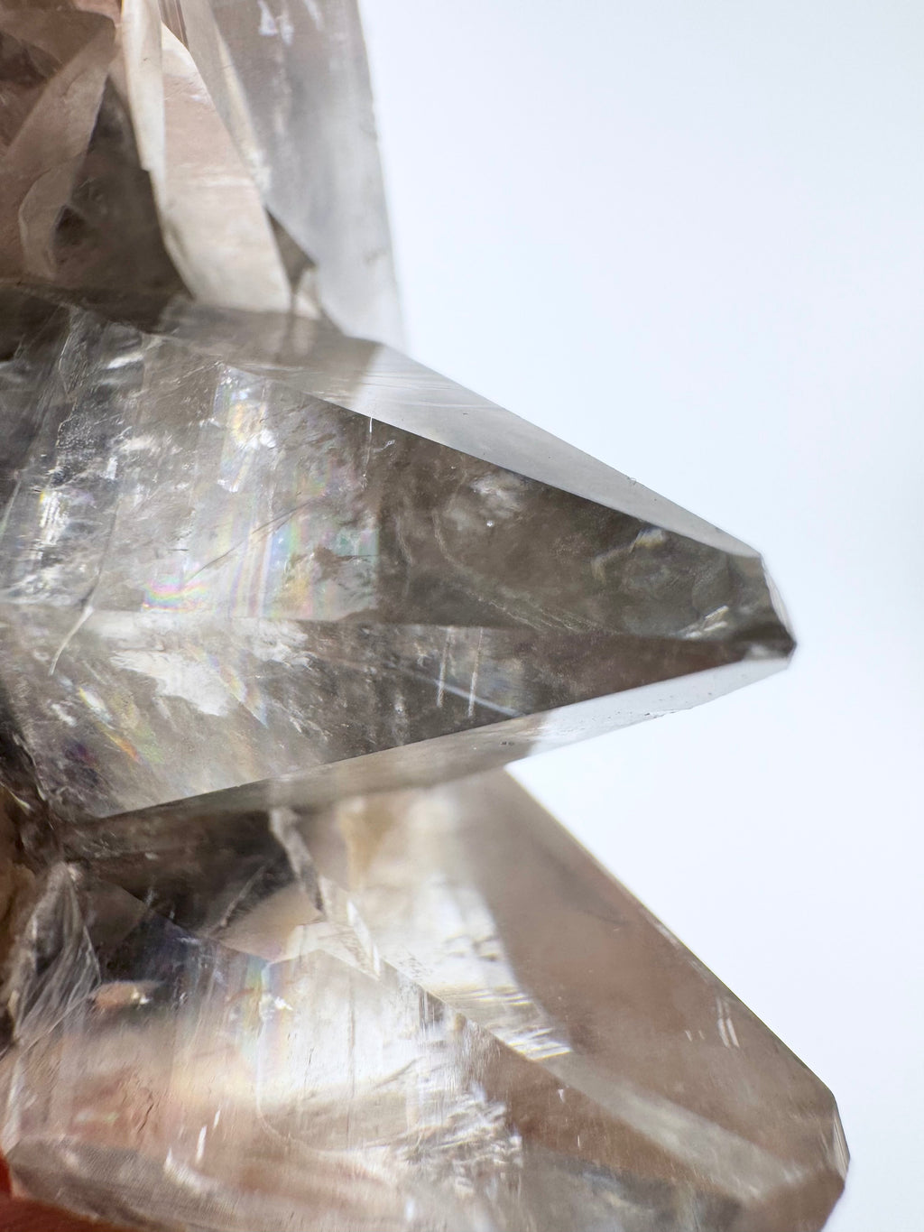 Clear Dogtooth Calcite with Rainbow Inclusions