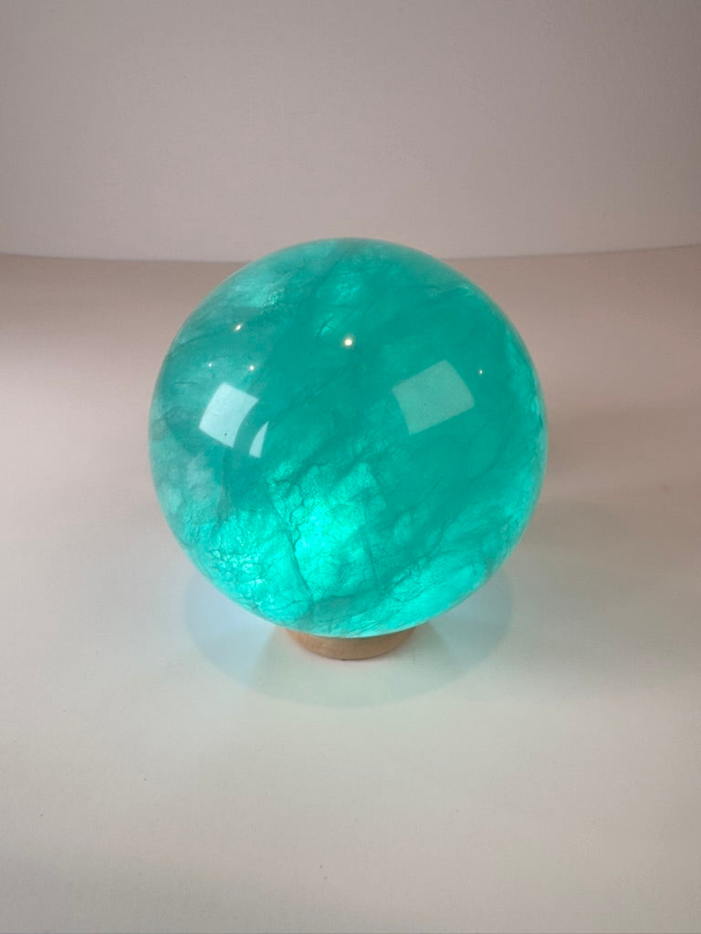 Green Fluorite Sphere