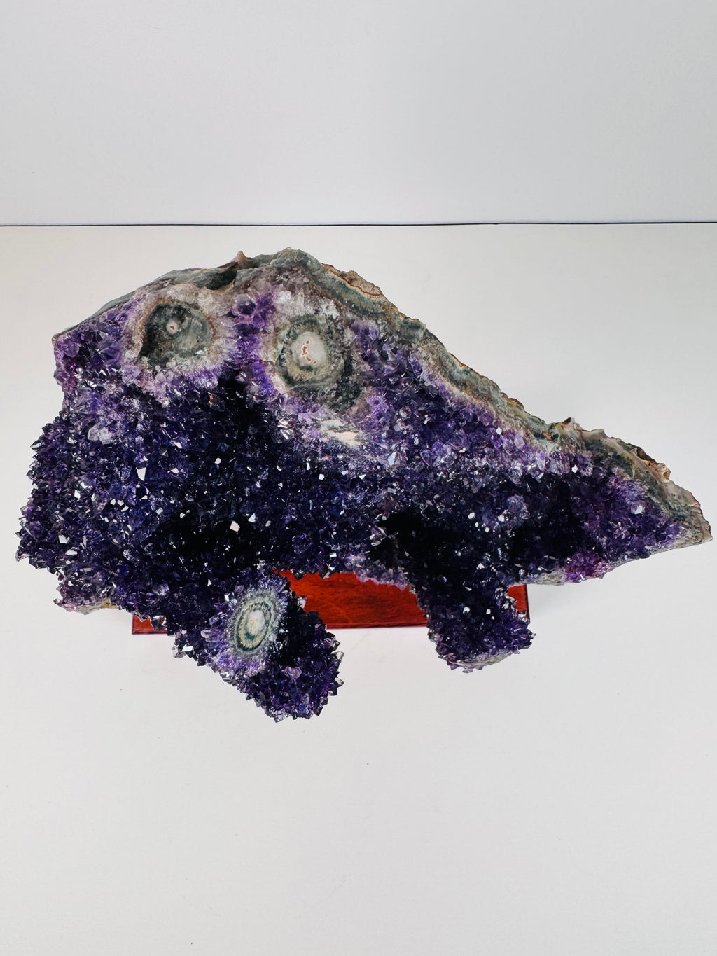 Amethyst with Orbicular Agate Eyes, from Brazil