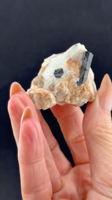 Black Tourmaline, Feldspar, Nova Scotia, Canada