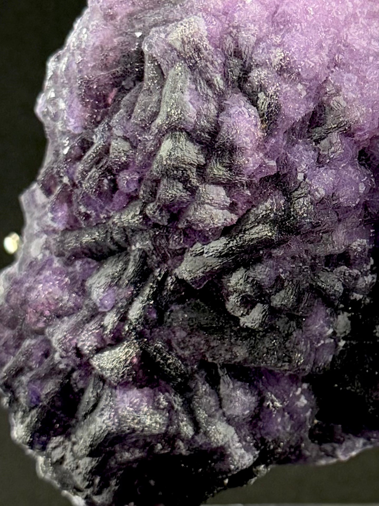 Purple Fluorite Specimen on Custom Stand – Henan, China