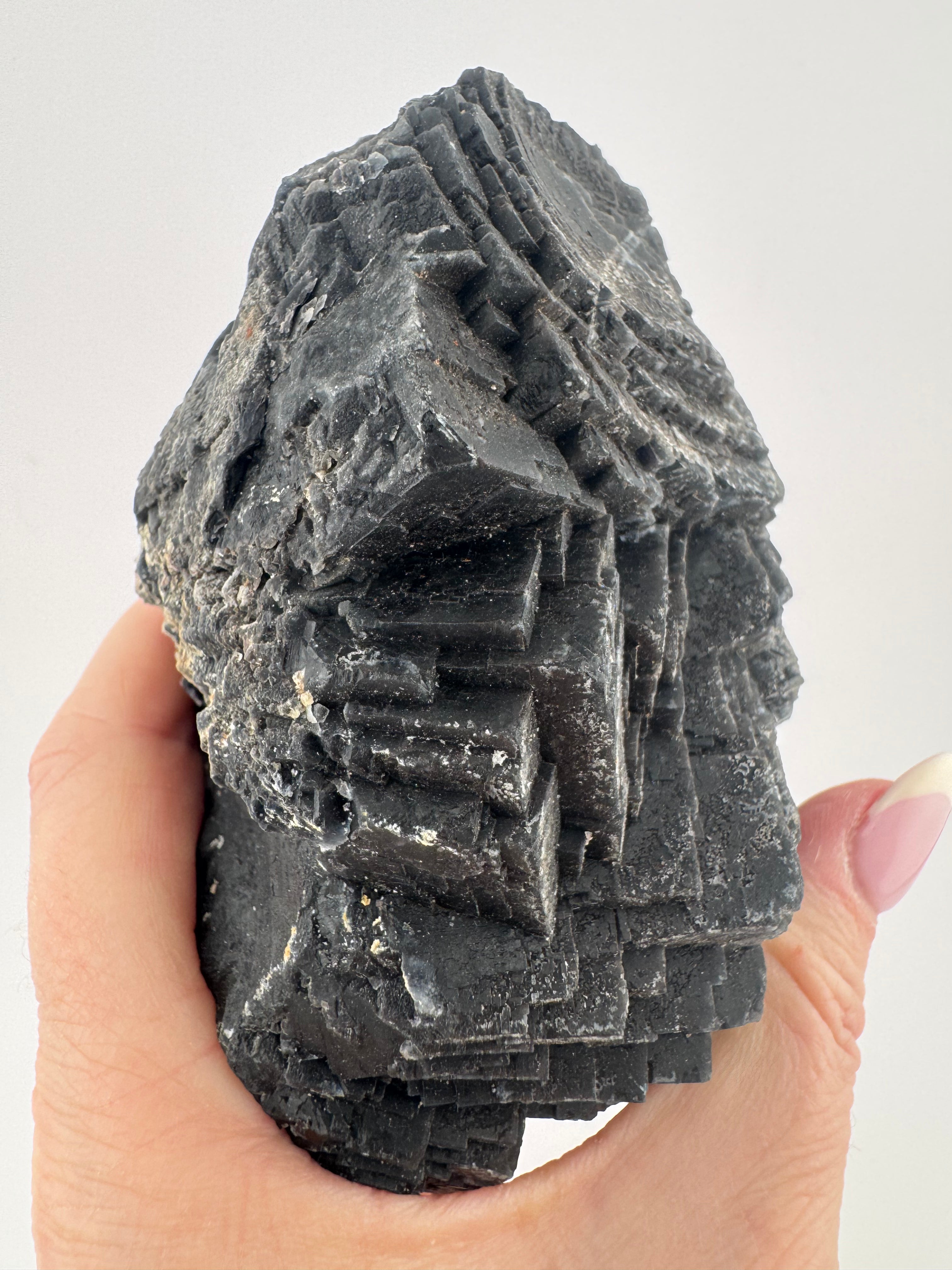 Black Rose Fluorite with Red UV Reaction, from Pakistan